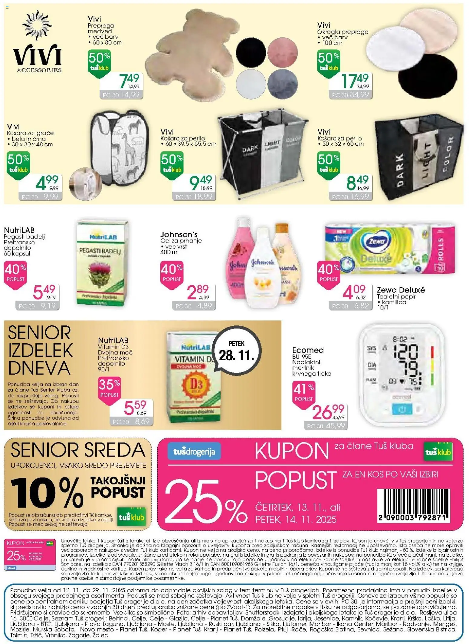 Novi Tuš drogerija katalog ponudbe – veljaven od 12.11.2025 | Stran: 16 | Izdelki: Gel za prhanje, Monitor, Toaletni papir, Kos