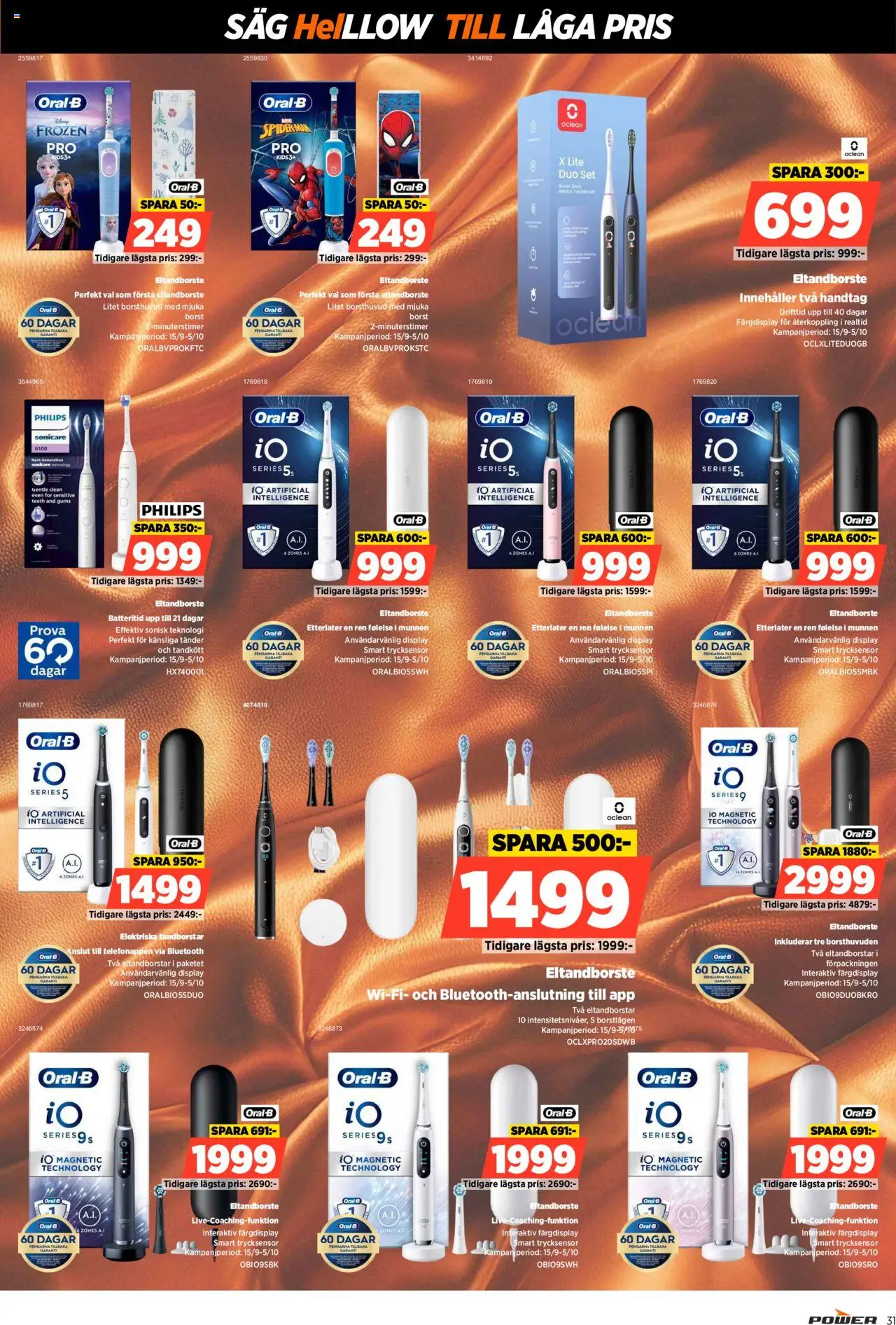 Power reklamblad aktuell från 15.09.2025 | Sida: 31 | Produkter: Eltandborste, Såg, Set, Wifi