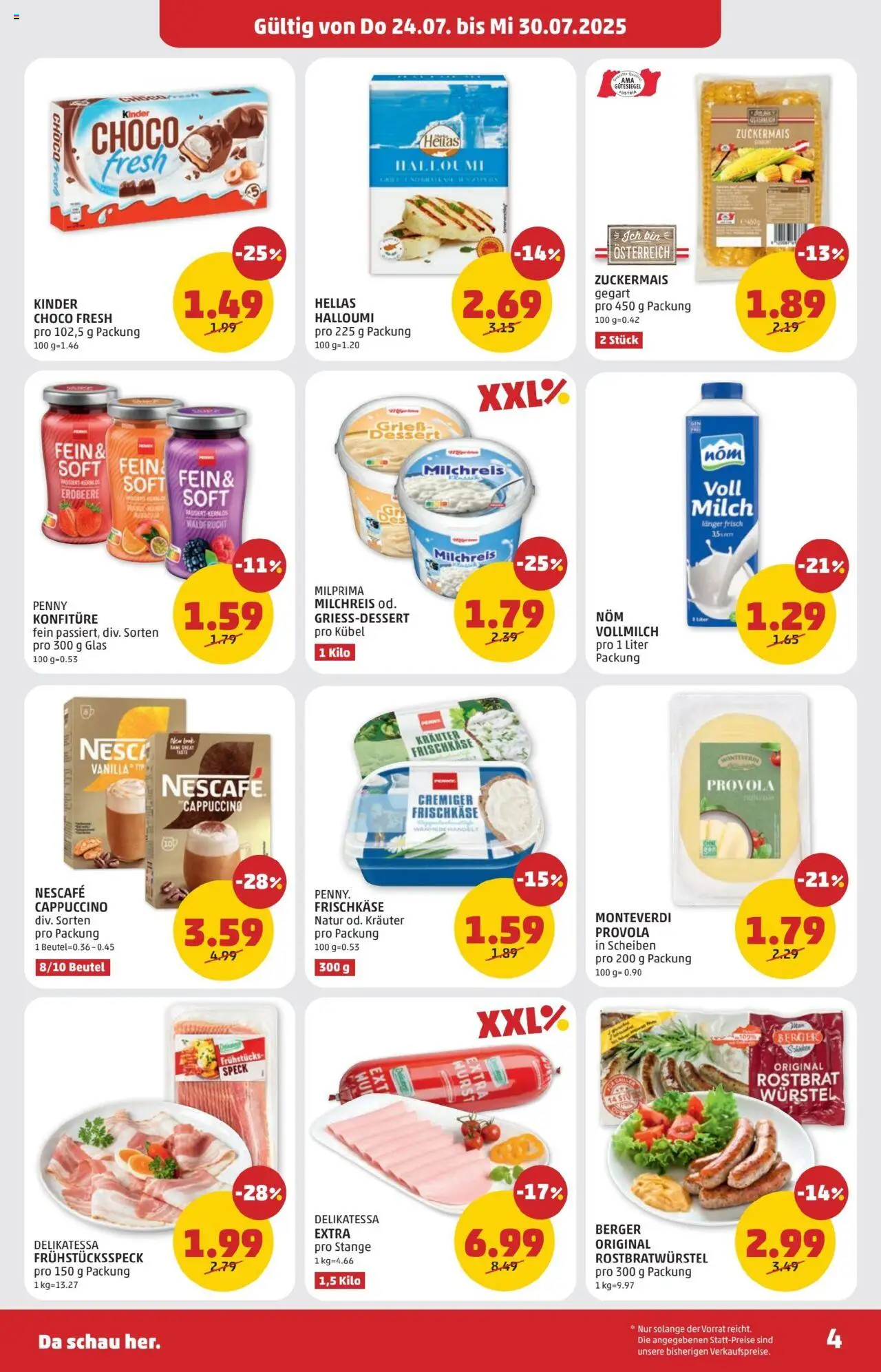 Penny Markt - Eröffnung in 1140 Wien gültig ab 24.07.2025 | Seite: 4 | Produkte: Milch