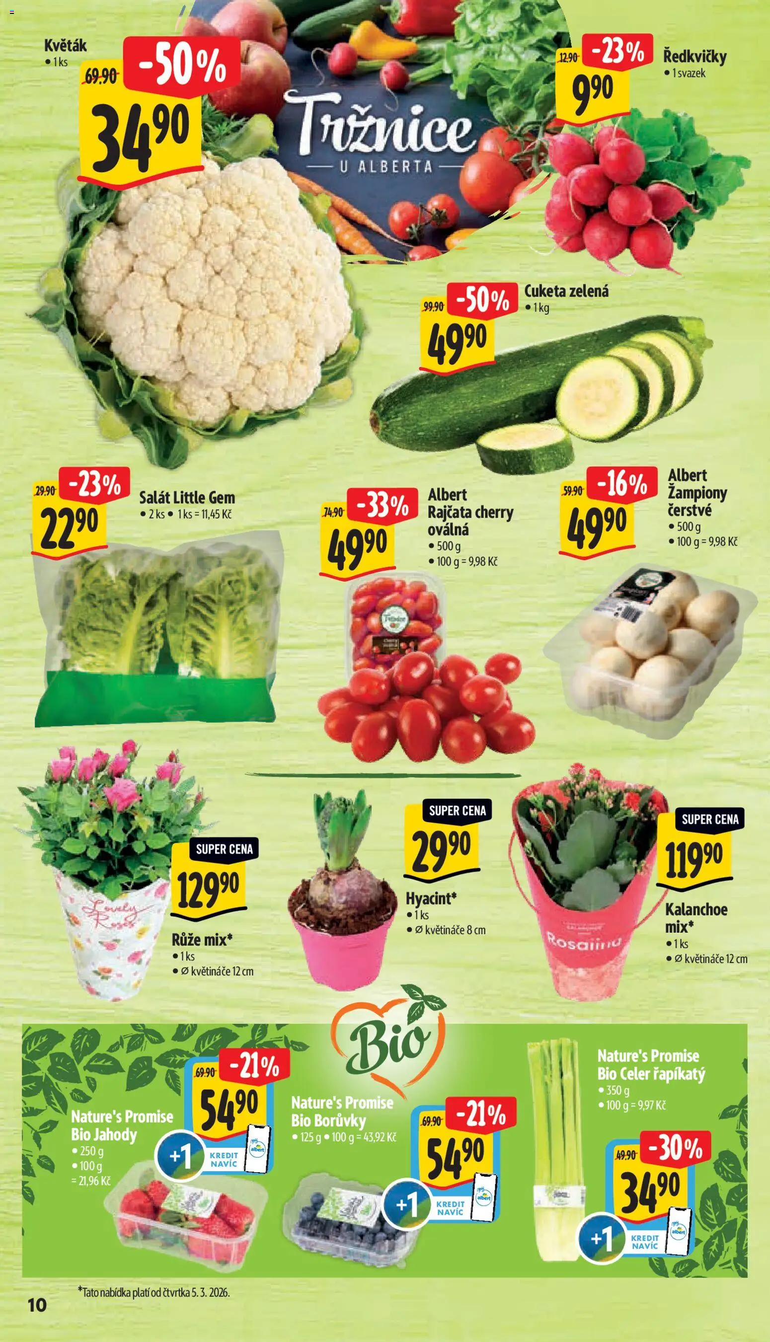 Albert leták - Supermarket od 04.03.2026 | Strana: 16 | Produkty: Květináče, Jahody, Celer, Ředkvičky