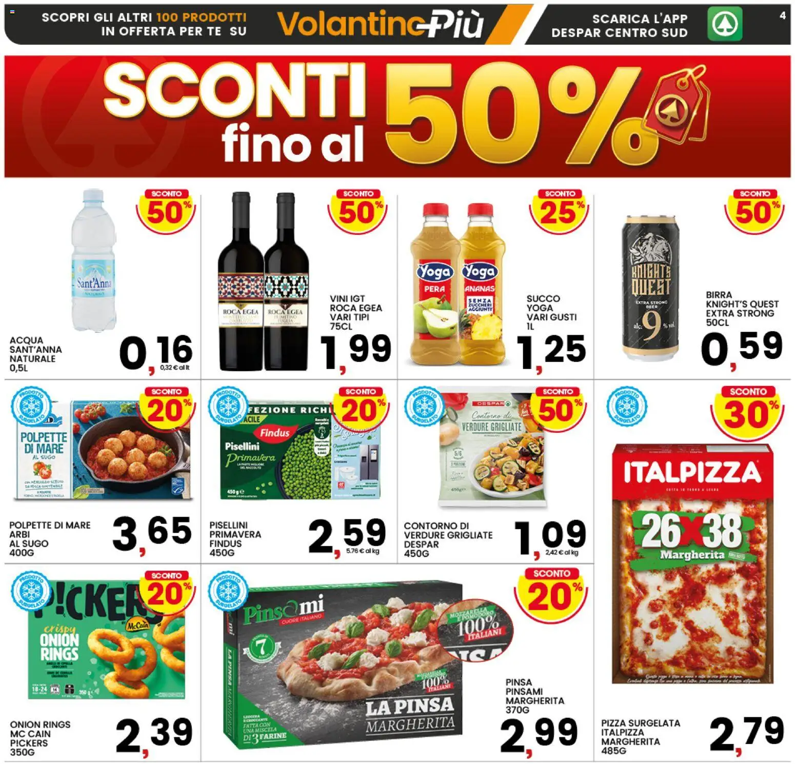 Volantino Interspar del 12.01.2026 | Pagina: 4 | Prodotti: Succo, Tè, Sugo, Polpette