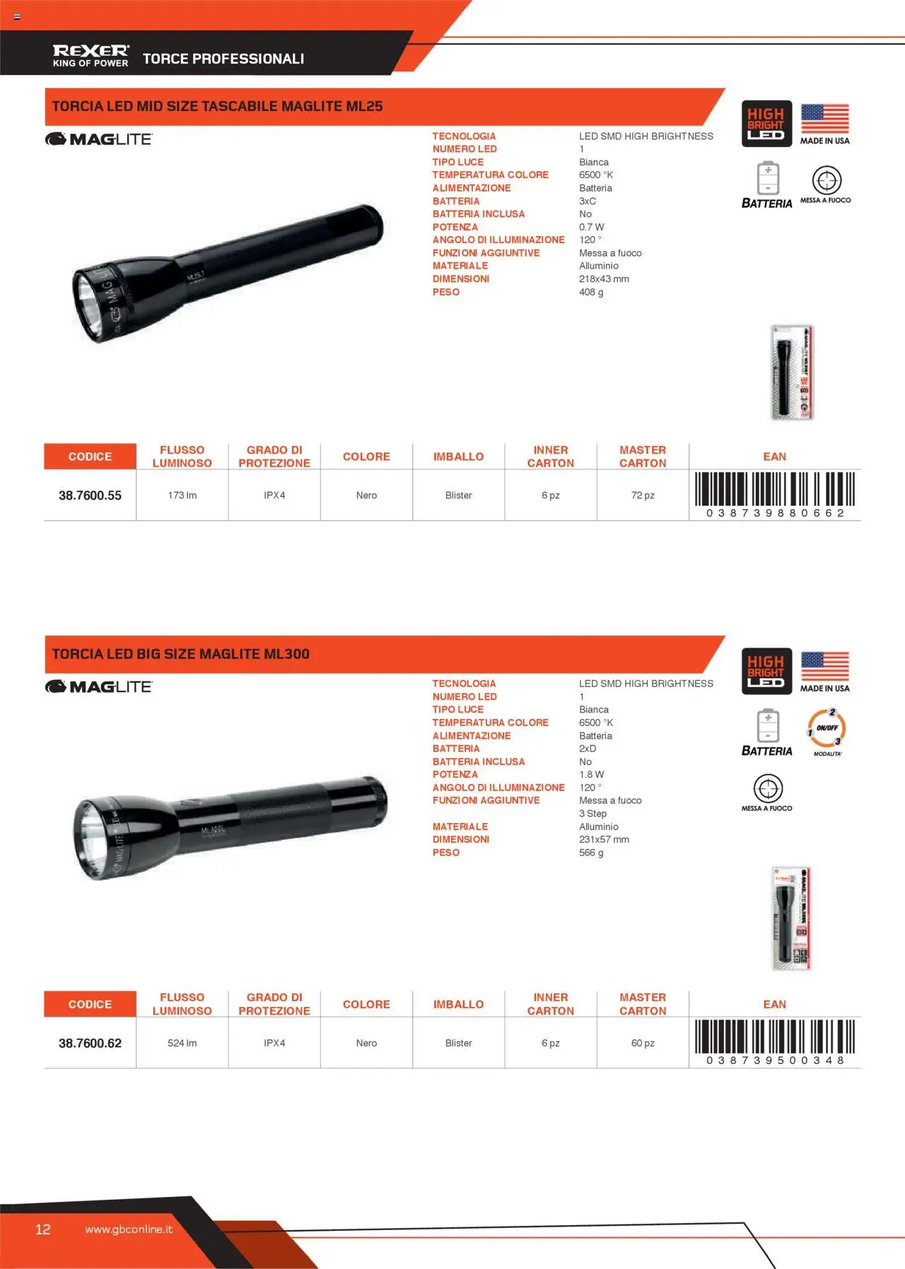 Volantino GBC del 31.05.2025 | Pagina: 12 | Prodotti: Torcia, Alluminio, Batteria