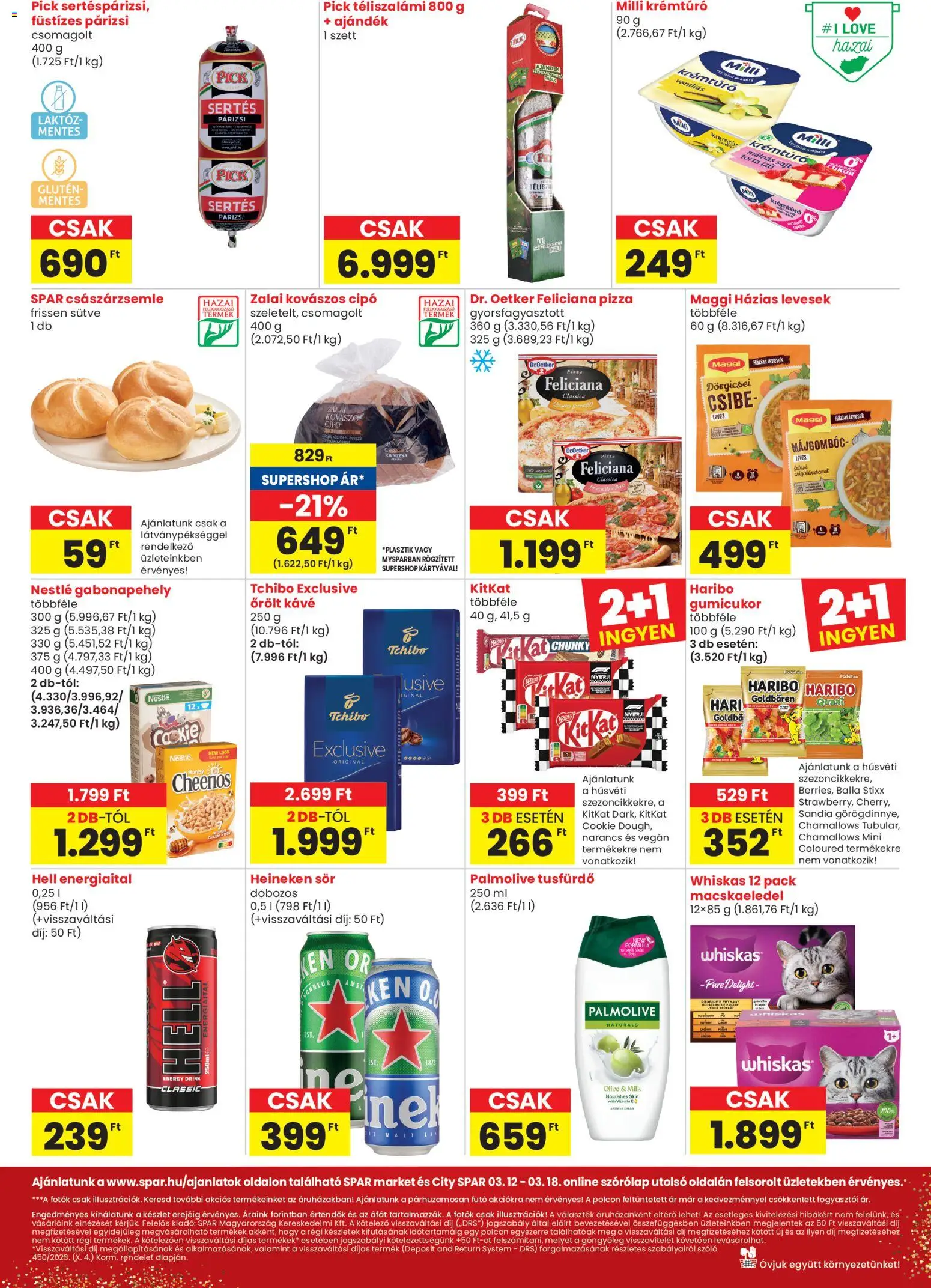 Spar akciós ujság - amely érvényes a következő dátumtól: 12.03.2026 | Oldal: 2 | Termékek: Szőlő, Pick, Tusfürdő, Cukor