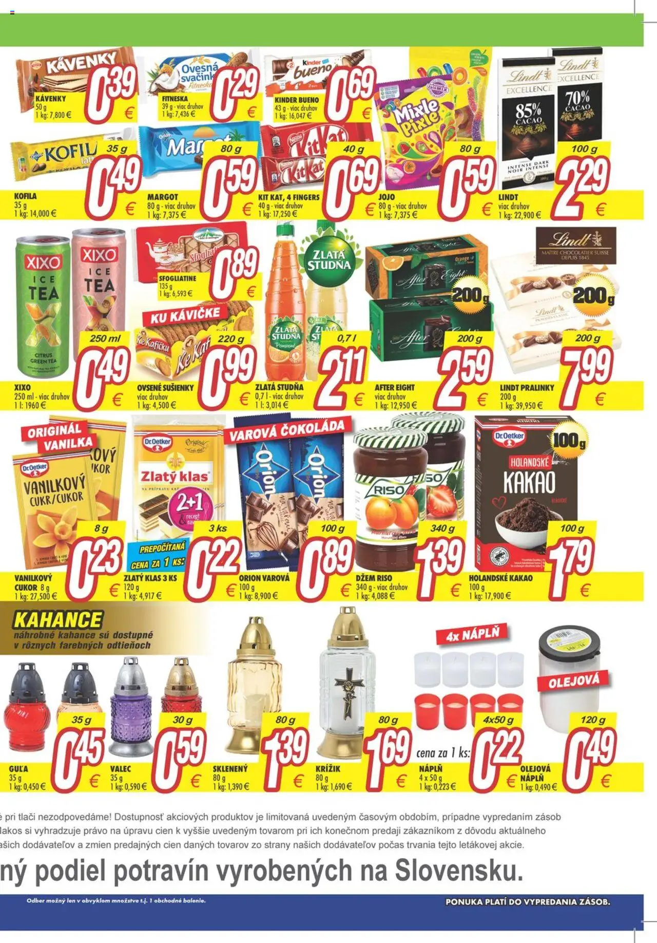 Nové Makos akcie – leták je platný od 20.10.2025 | Strana: 4 | Produkty: Zlatý klas, Kinder, Kinder Bueno, Čokoláda