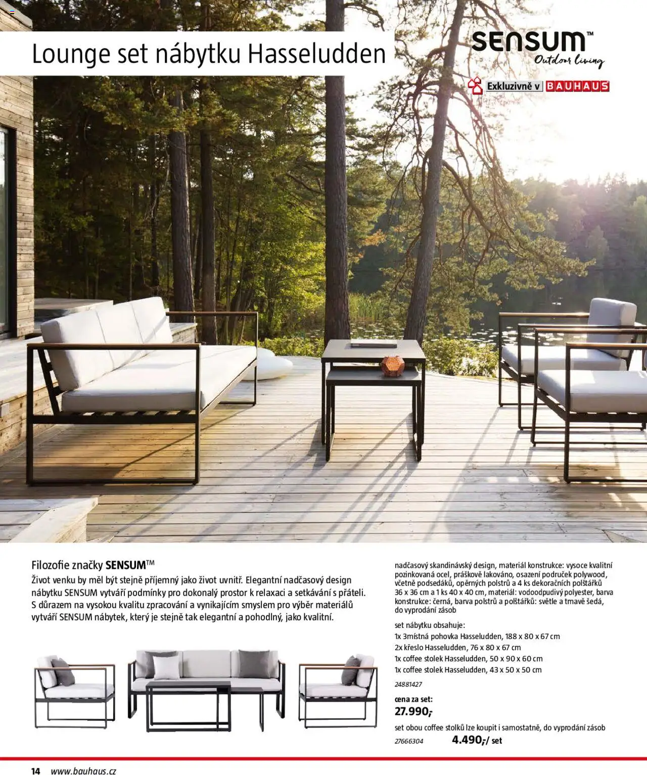 Bauhaus katalog Zahradní nábytek od 01.04.2025 | Strana: 14 | Produkty: Pohovka, Křeslo, Stolek