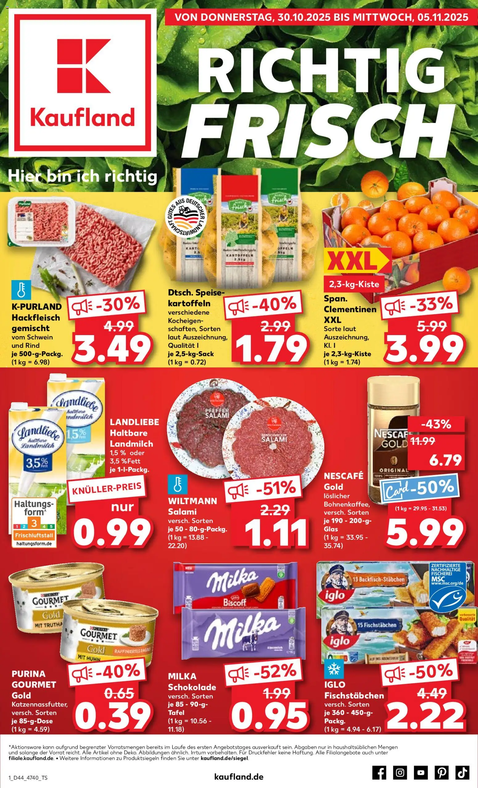 {H1} | Pagina: 1 | Producten: Salami, Tafel, Nescafe