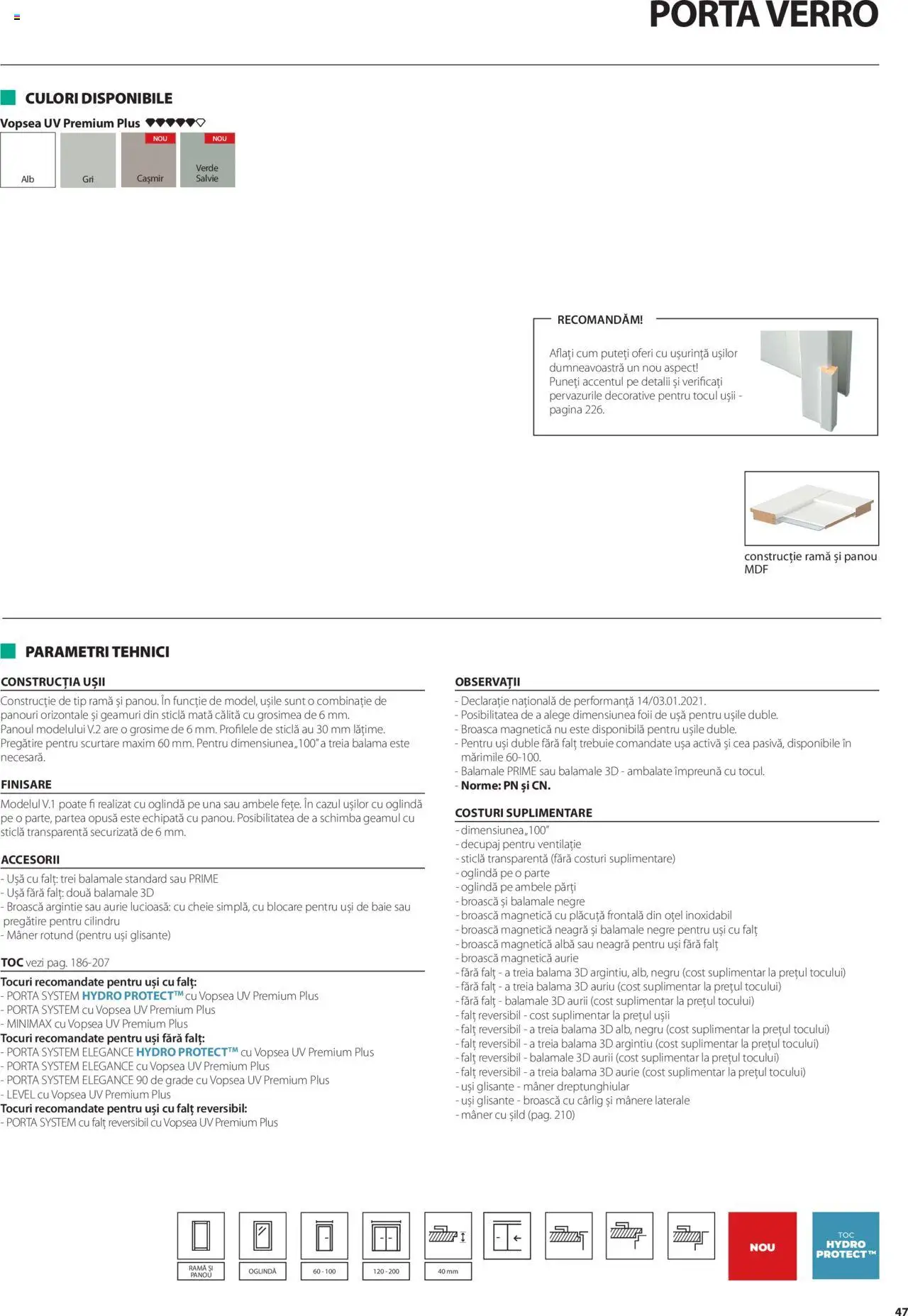 Catalog Proges – valabil de la 01.05.2025 | Pagină: 47 | Produse: Vopsea, Mâner, Oglindă, Ușă