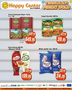 Happy Center Katalog - 09.07.2025 tarihinden itibaren geçerlidir | Sayfa: 34 | Ürünler: Ketçap, Mayonez, Tuz