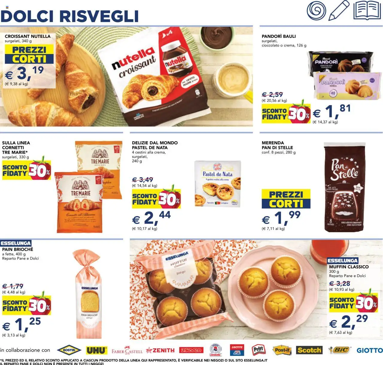 Volantino Esselunga S del 25.08.2025 | Pagina: 20 | Prodotti: Pane, Cioccolato, Nutella, Croissant