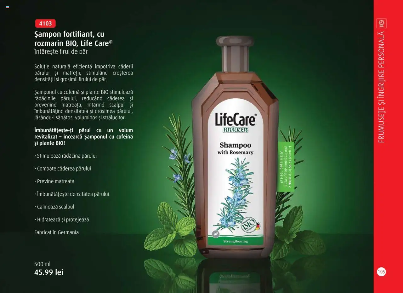 Noul catalog Life Care – valabil de la 01.10.2025 | Pagină: 107 | Produse: Şerit ödül, Șampon