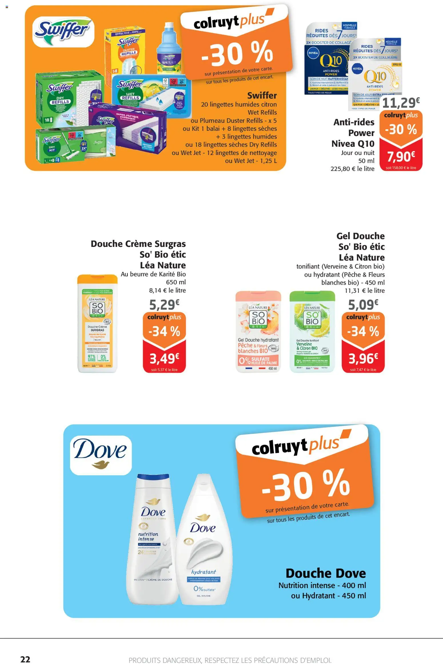 {H1} | Page: 22 | Produits: Citron, Créatine, Douche, Beurre