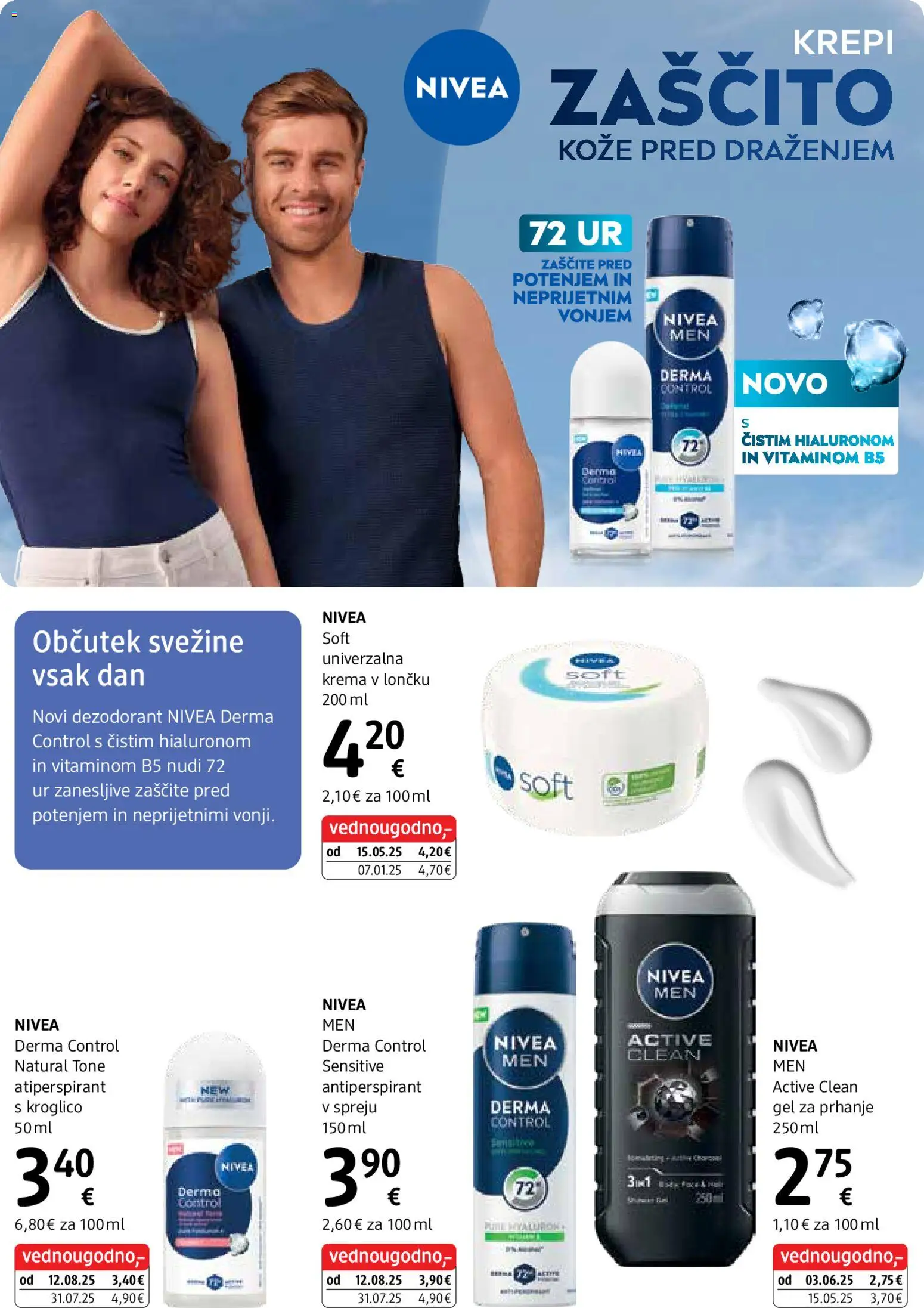 Novi DM Drogerie Markt katalog ponudbe – veljaven od 05.01.2026 | Stran: 16 | Izdelki: Univerzalna krema, Gel za prhanje, Krema, Antiperspirant