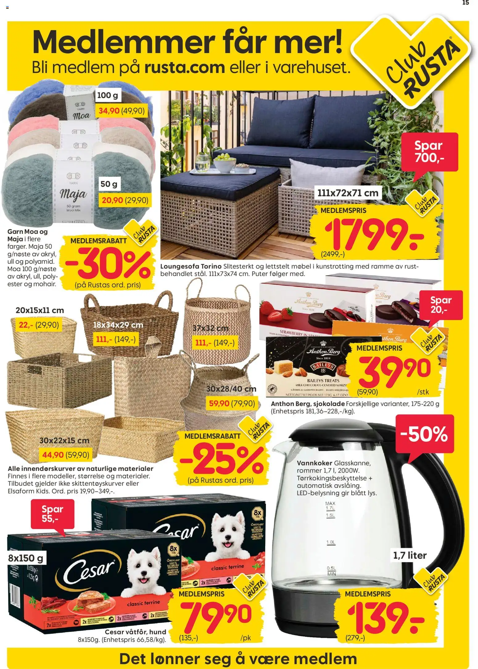 {H1} | Side: 15 | Produkter: Vannkoker, Sjokolade, Savon doux