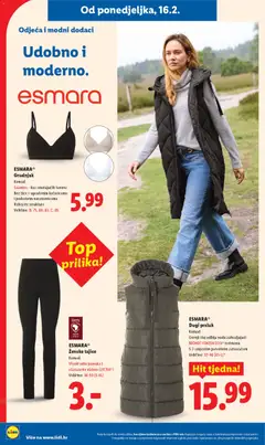 ESMARAⓇ Ženske tajice, Komad, Visoki udio pamuka i elastansko vlakno (LYCRA®), Veličine: 36-50 (S-XL) - Pregled kataloga iz trgovine Lidl, vrijedi od 16.02.2026 | Stranica: 28