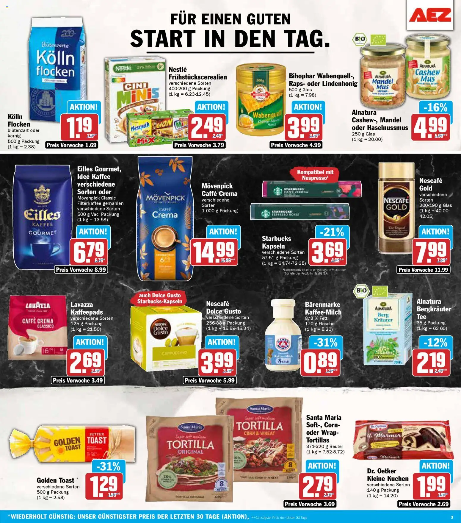 AEZ Prospekt 	 – gültig ab 27.10.2025 | Seite: 3 | Produkte: Lavazza, Kaffeepads, Kaffee, Flocken