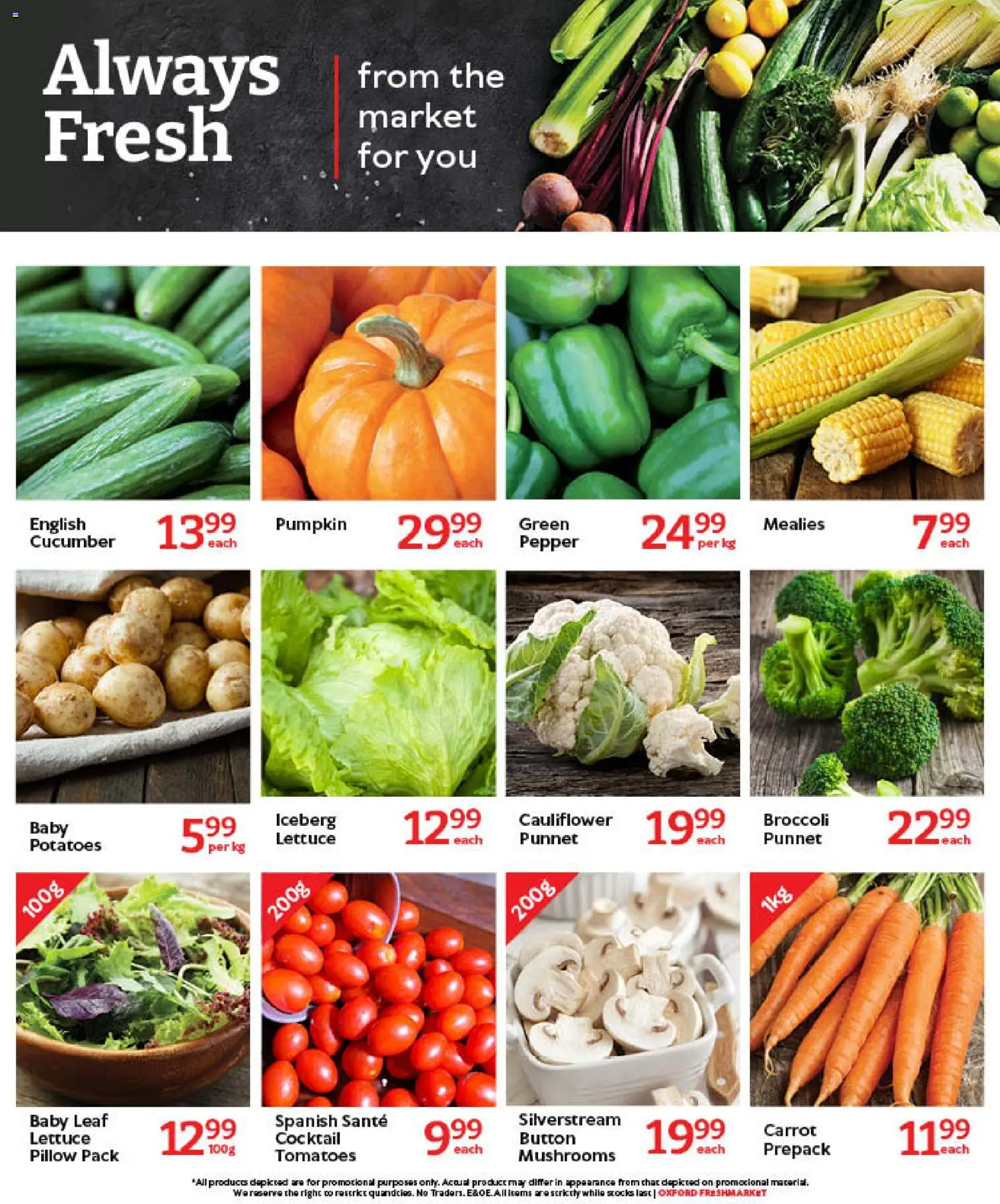 New Oxford Freshmarket catalogue – valid from 18.02.2026 | Page: 7 | Products: Cauliflower, Mushrooms, Potatoes, Lettuce