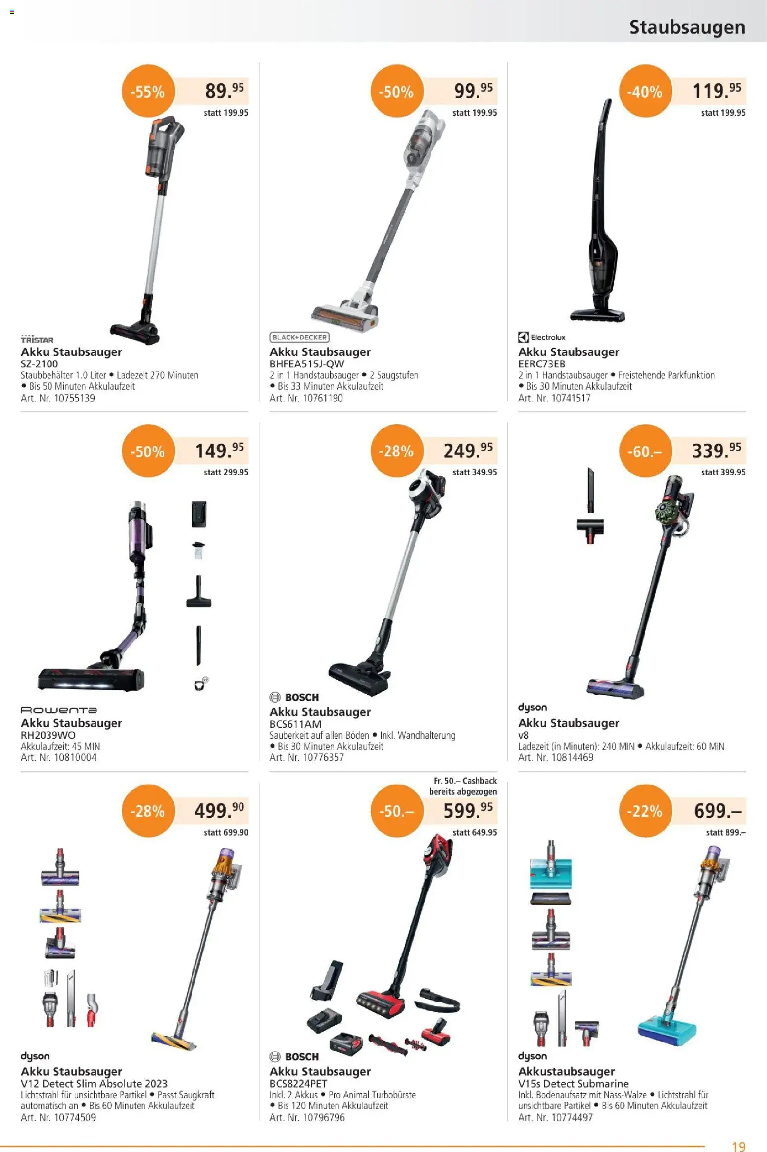 Fust Aktionen – gültig ab 26.01.2026 | Seite: 19 | Produkte: Staubsauger, Bosch, Dyson