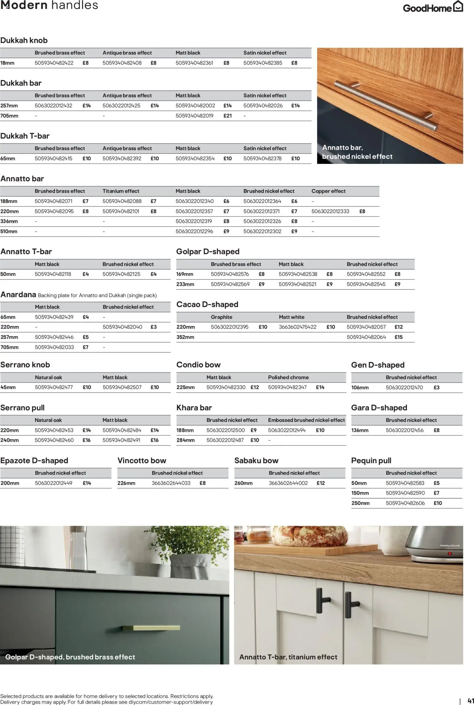 {H1} | Page: 41 | Products: Handles, Knob