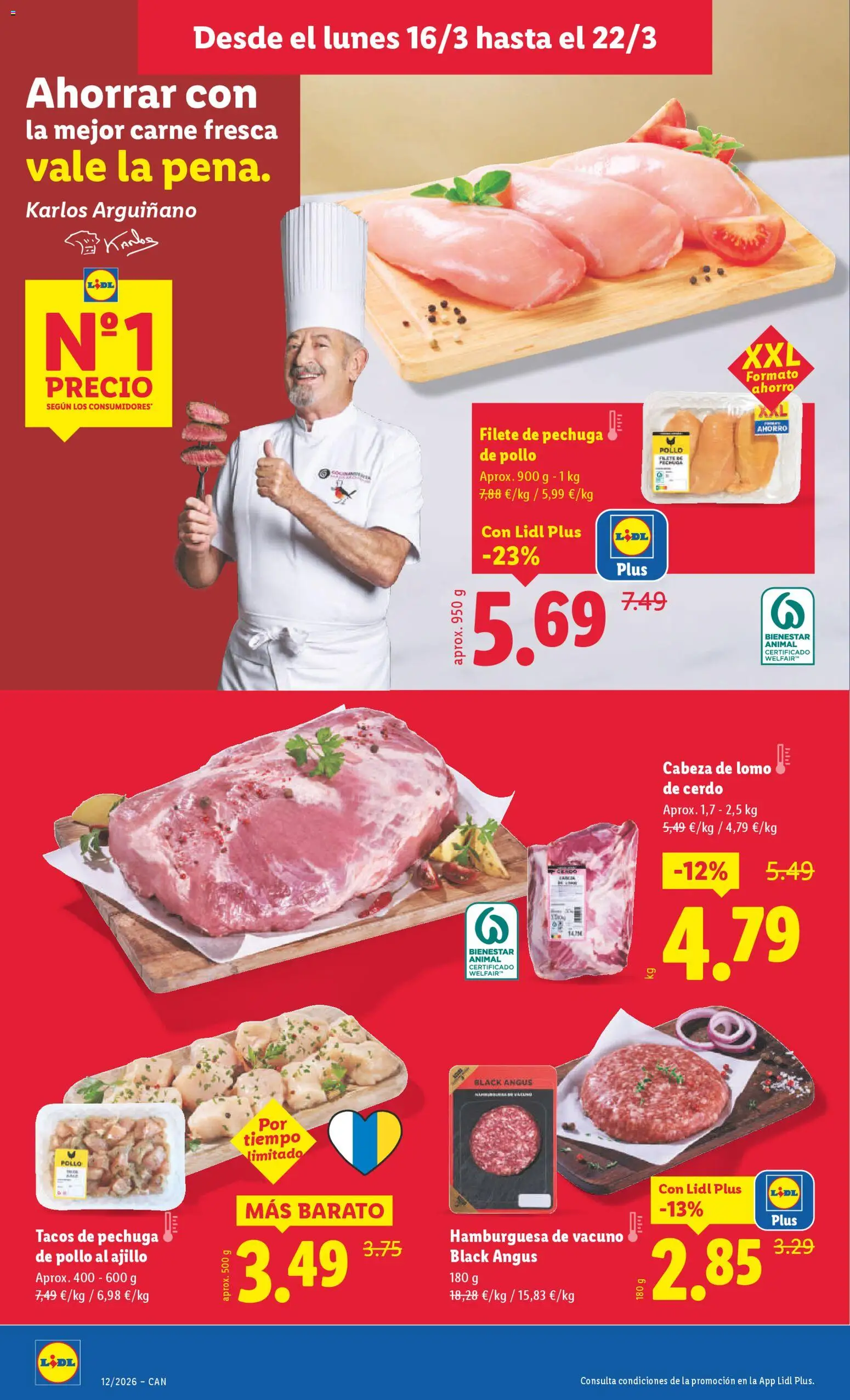 Lidl folleto │ válido desde el 16.03.2026 | Página: 8 | Productos: Cerdo, Tacos, Filete, Σοκολατούχο γάλα