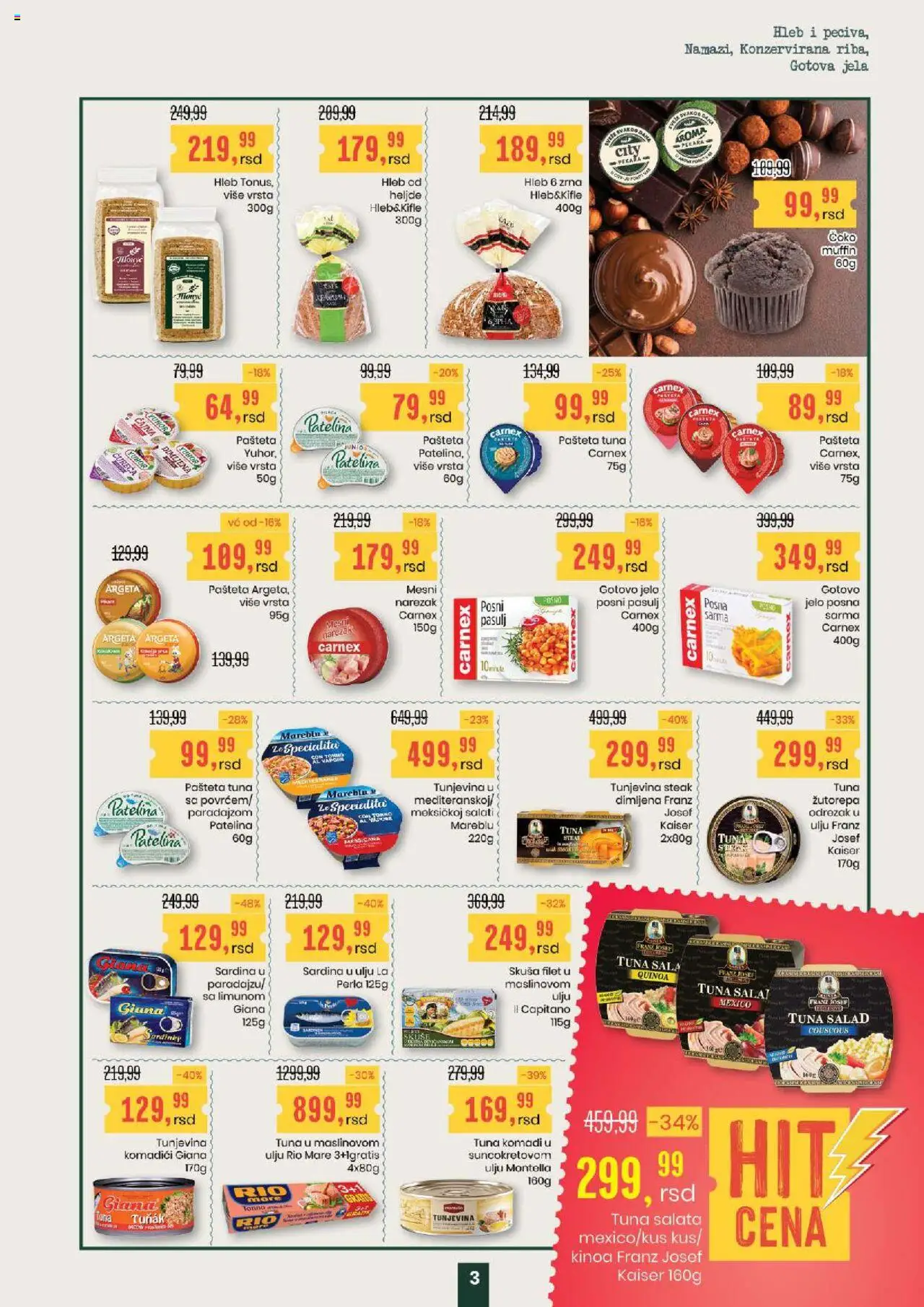 Aroma Market katalog - važi od 07.08.2025 | Strana: 3 | Proizvode: Skuša, Quinoa, Rio mare, Narezak