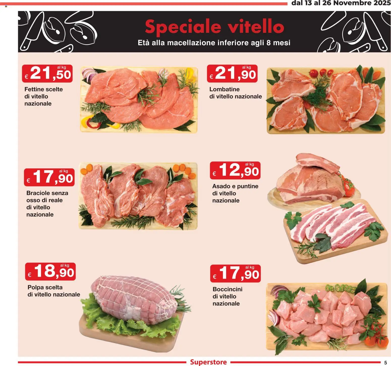 Volantino Sì con Te del 13.11.2025 | Pagina: 5 | Prodotti: Vitello