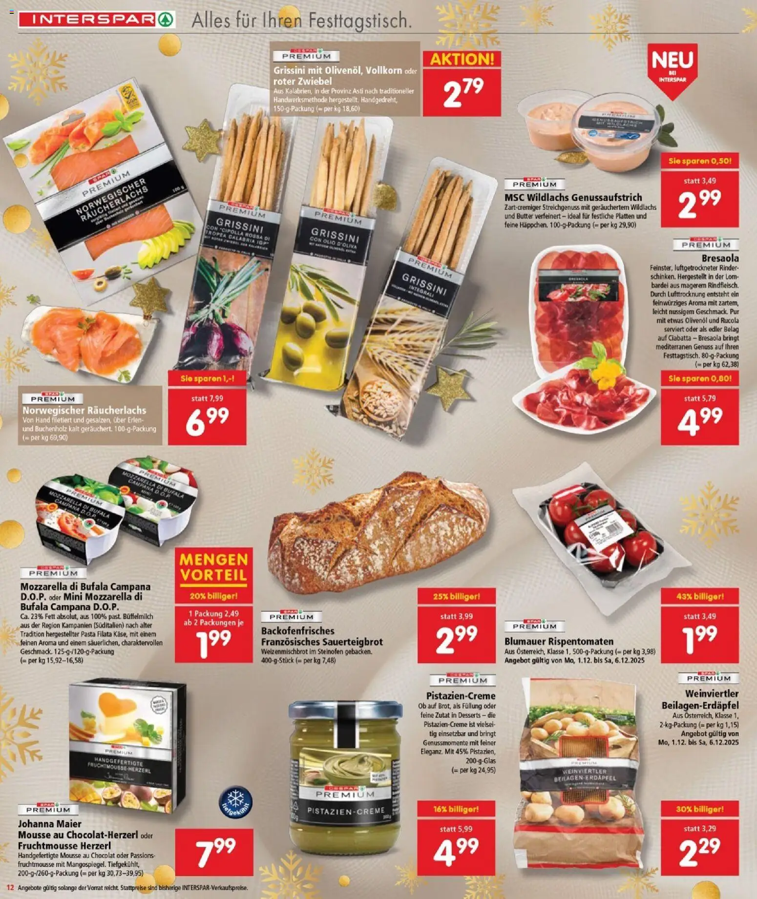 Interspar Flugblatt - Burgenland Nord gültig ab 04.12.2025 | Seite: 12 | Produkte: Gemüse, Dolce gusto kapszula, Creme, Nudeln