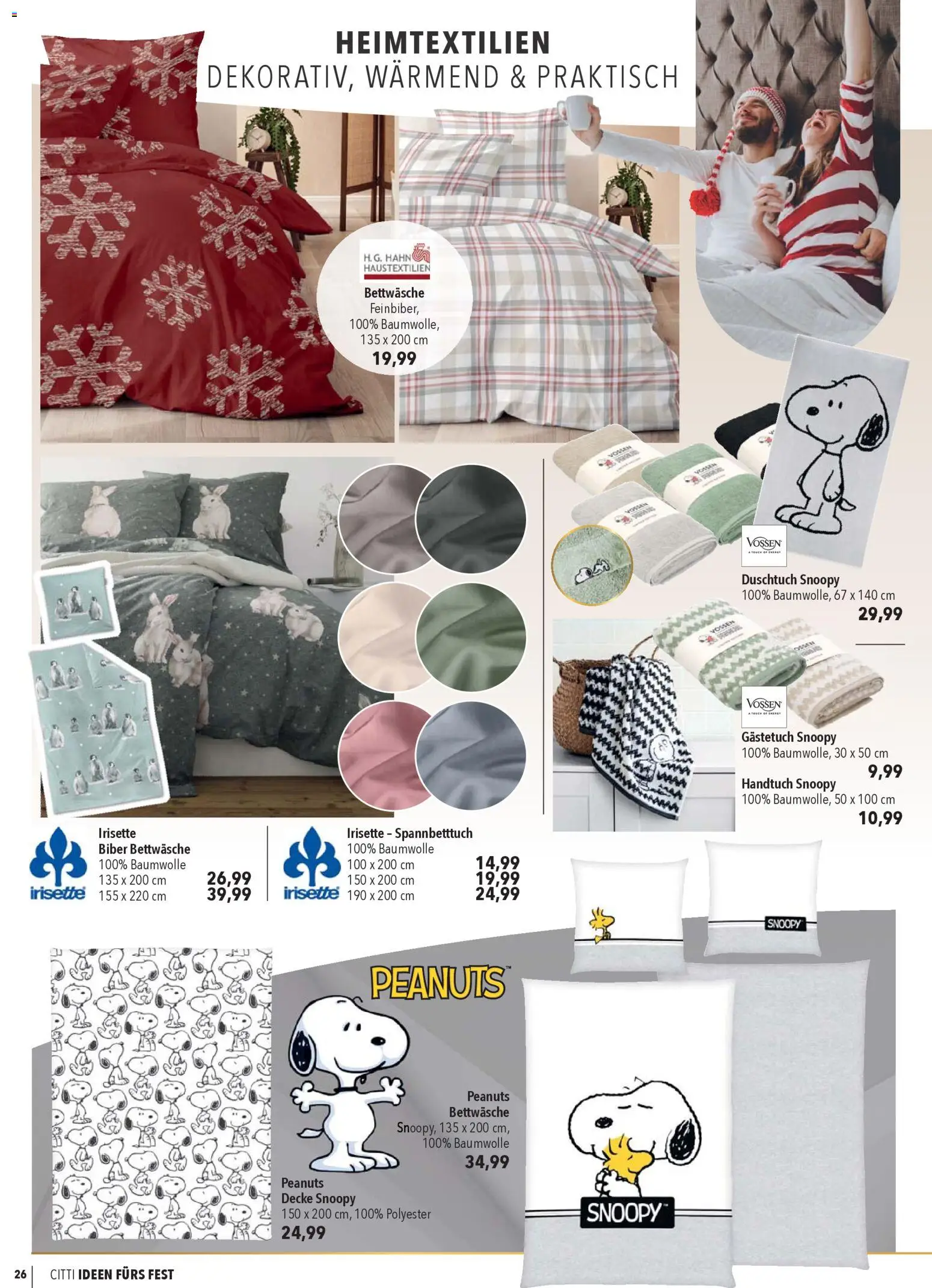 CITTI Markt - Ideen fürs Fest – gültig ab 10.12.2025 | Seite: 26 | Produkte: Decke, Bettwäsche
