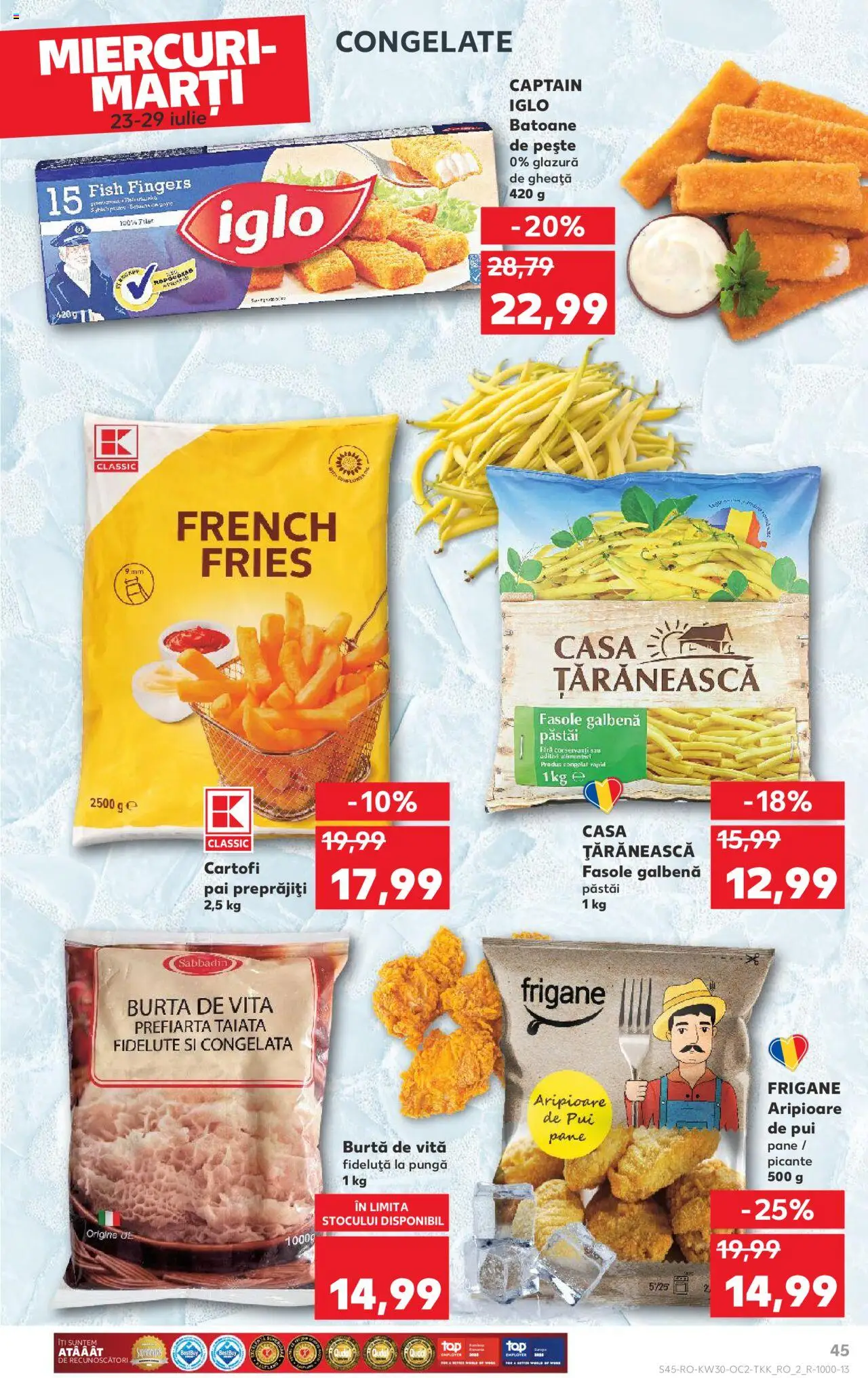 Kaufland RO akciós ujság - amely érvényes a következő dátumtól: 23.07.2025 | Oldal: 45