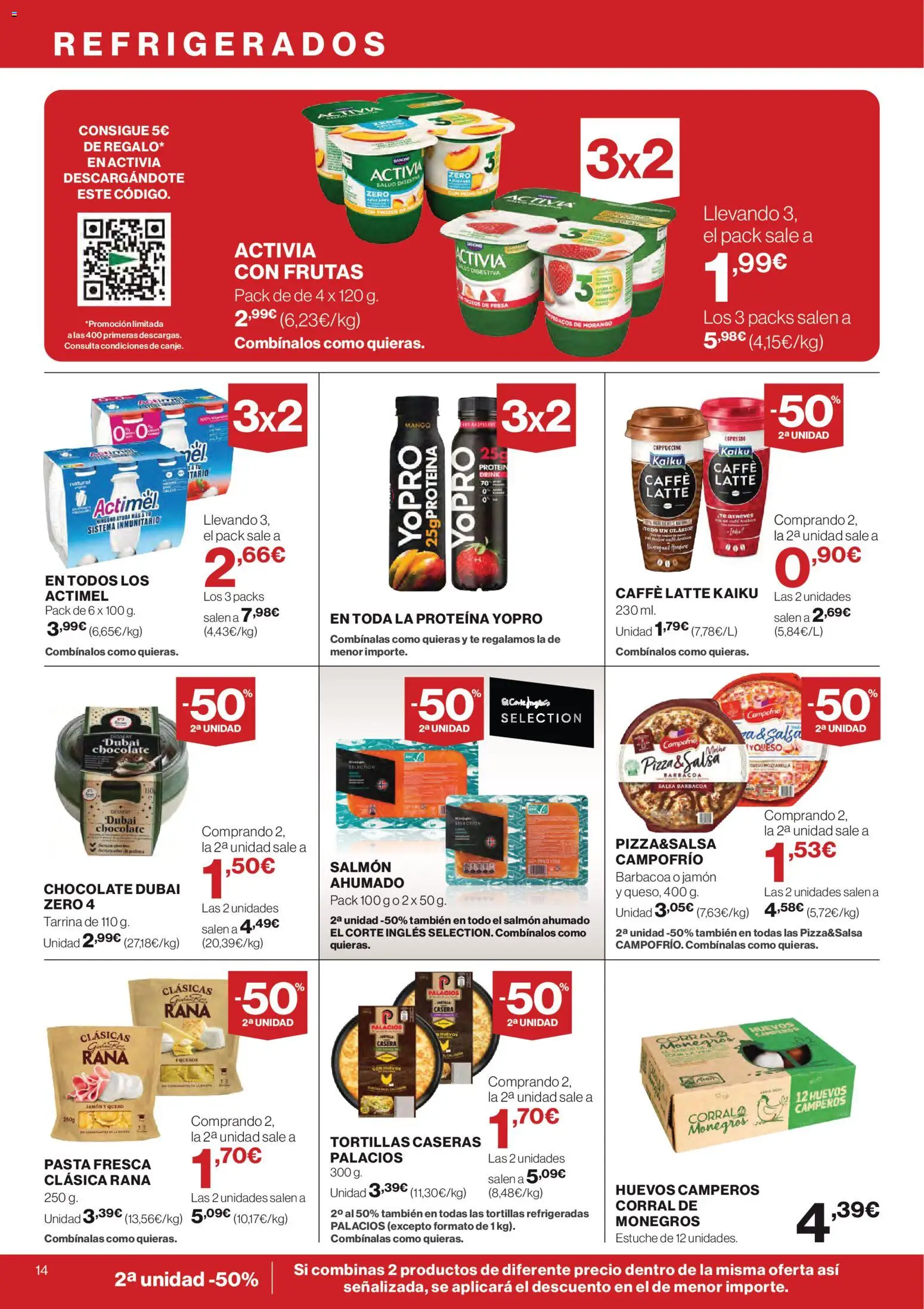 Hipercor catálogo │ válido desde el 12.03.2026 | Página: 14 | Productos: Huevos, Pizza, Barbacoa, Ρούτερ