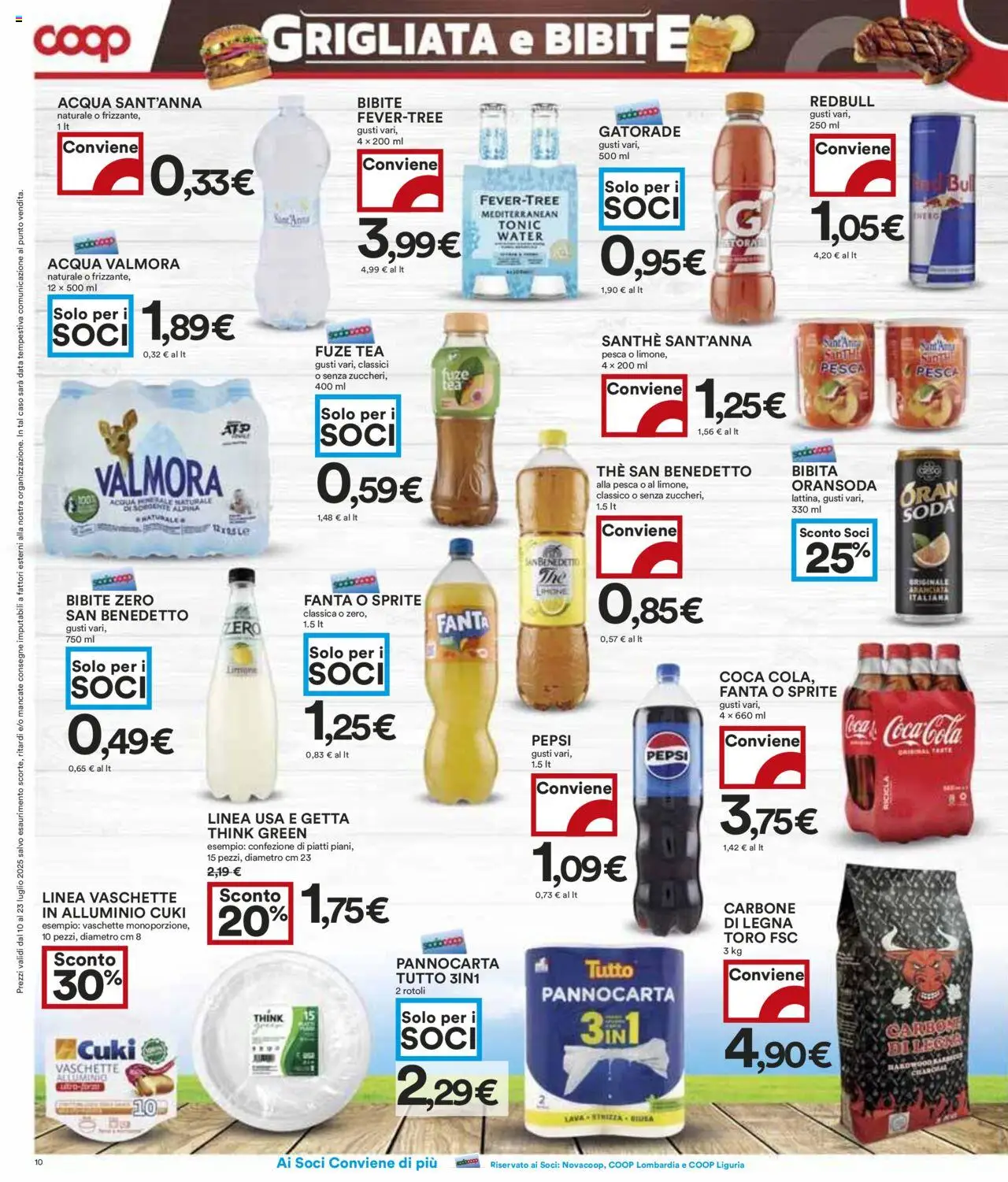 Volantino COOP del 10.07.2025 | Pagina: 10 | Prodotti: Pesca, The, Bibita, Pepsi