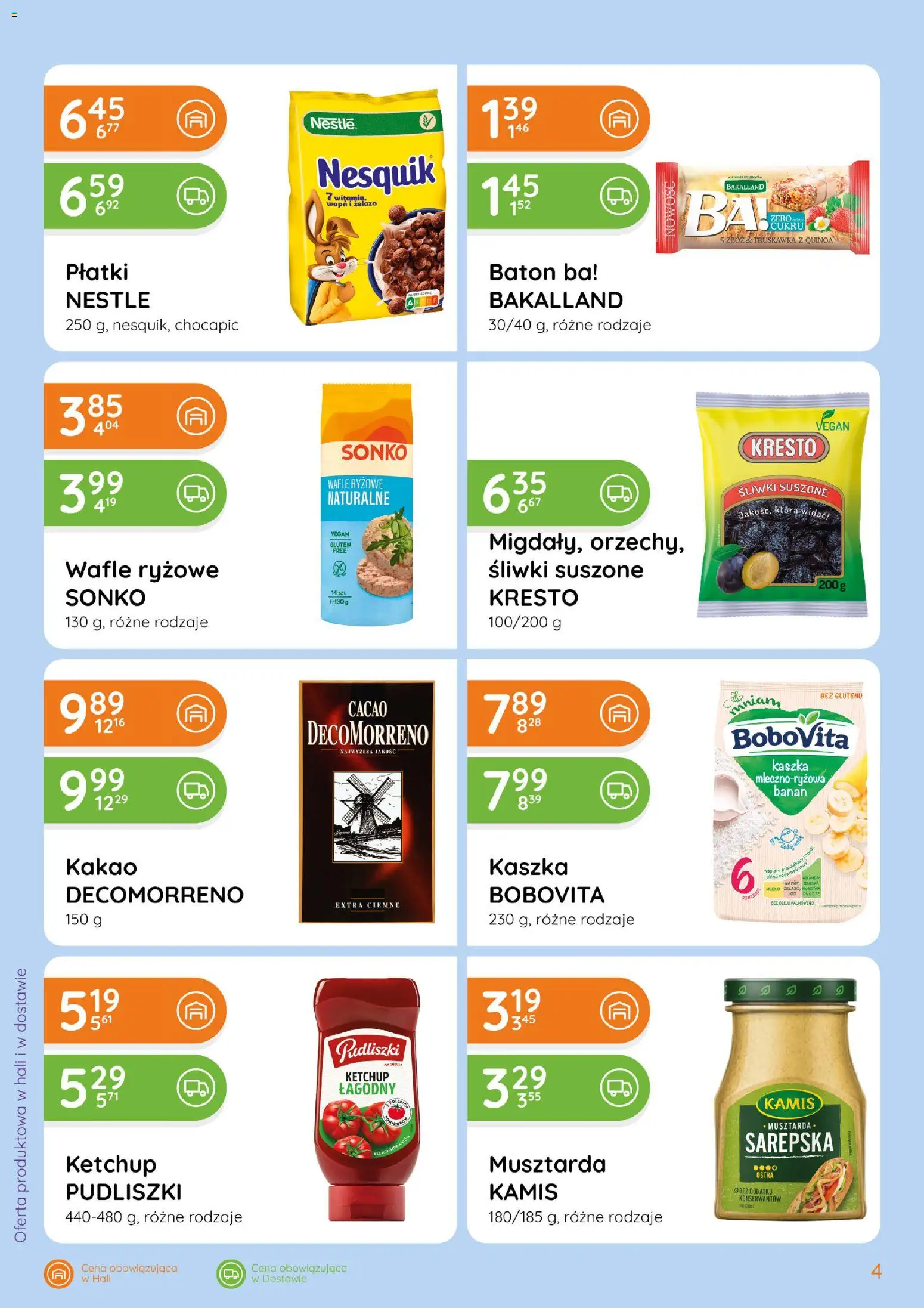 Eurocash Gazetka - Ofensywa Spożywcza od 19.02.2026 | Strona: 4 | Produkty: Kakao, Baton, Banan, Płatki