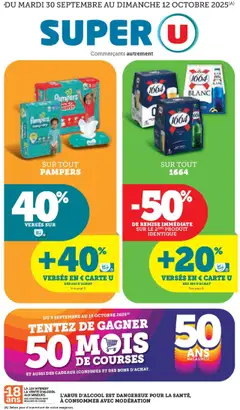 Super U - Prévisualisation de Super U - Les prix bas de la semaine valide à partir de 30.09.2025