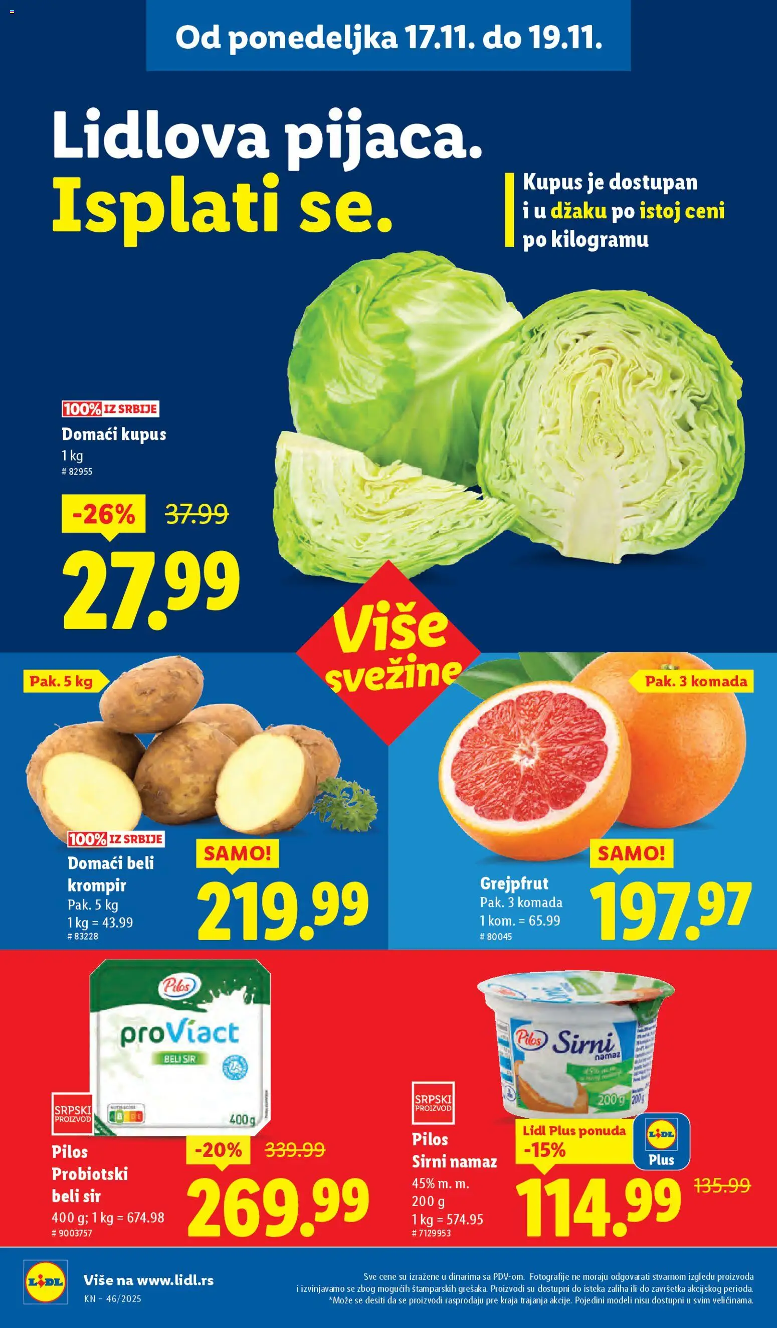 Lidl katalog - važi od 13.11.2025 | Strana: 70 | Proizvode: Krompir, Kupus, Sir, Beli krompir