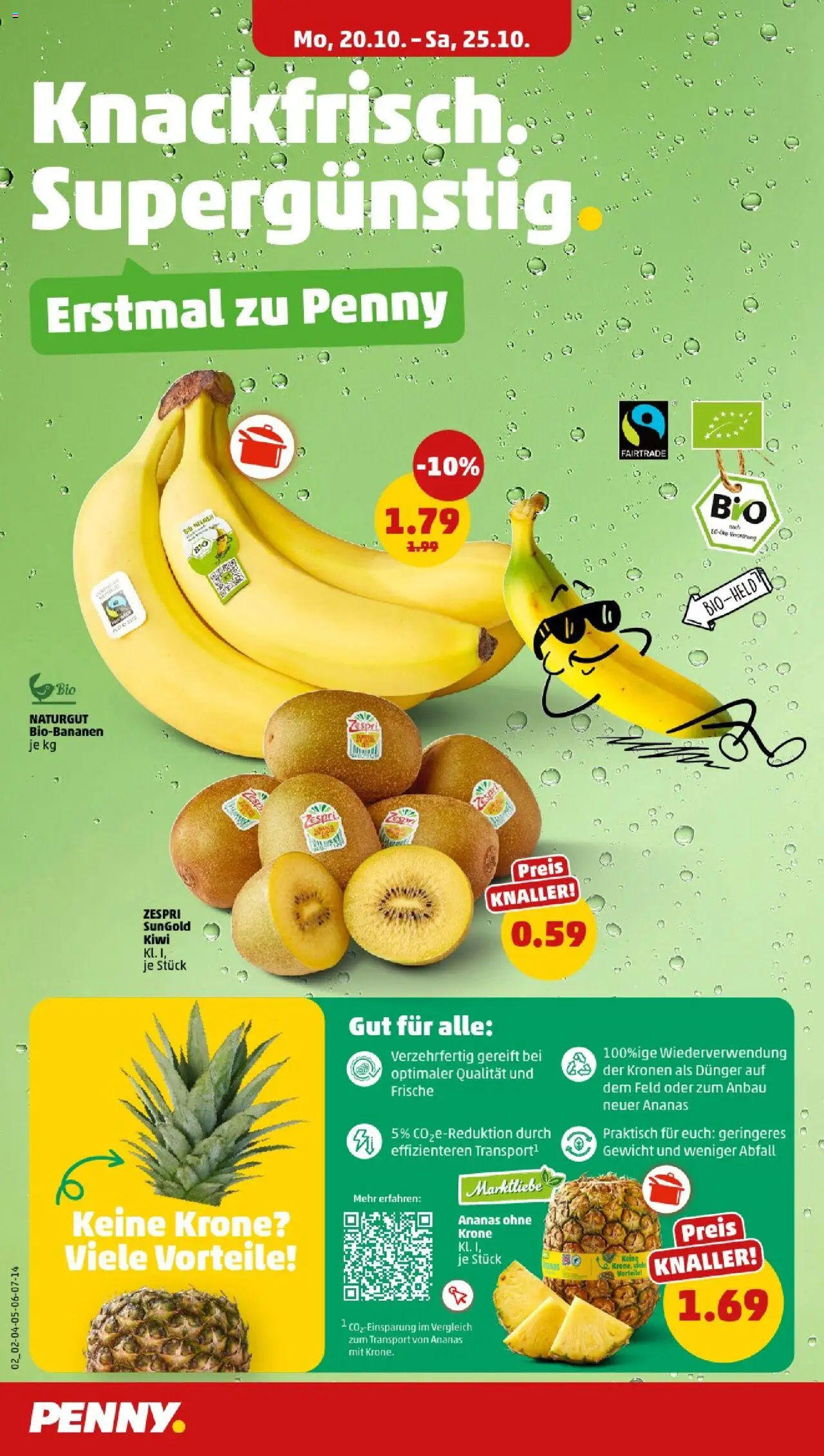 Penny - Baden-Württemberg – gültig ab 20.10.2025 | Seite: 2 | Produkte: Gewicht, Ananas, Kiwi