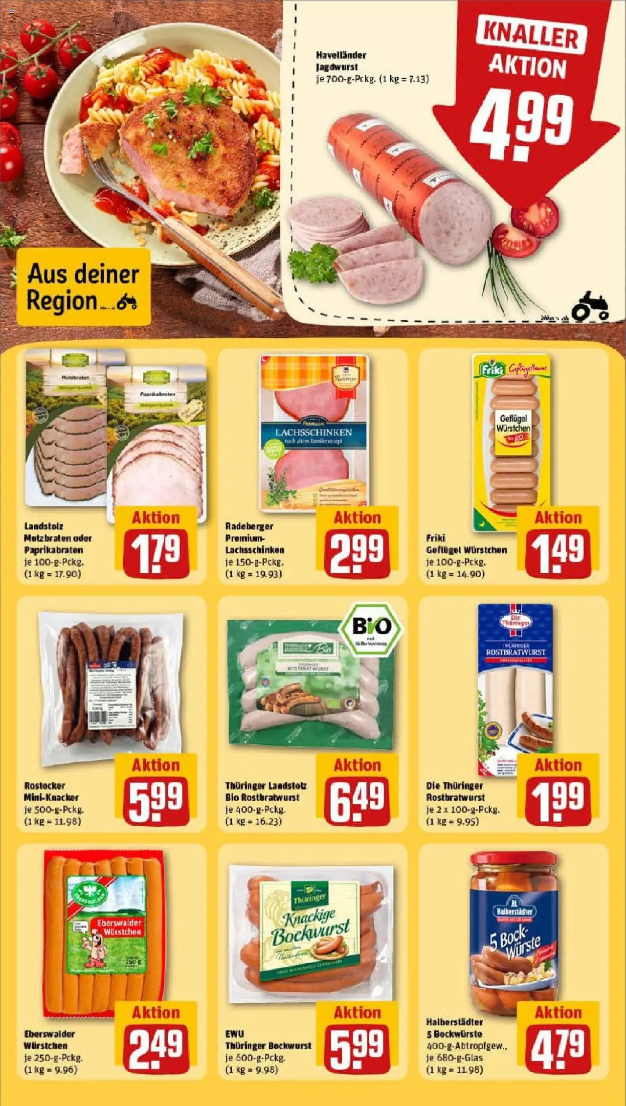 Rewe prospekt Leinefelde-Worbis	 - gültig ab dem 11.08.2025 | Seite: 15 | Produkte: Bockwurst, Wurst