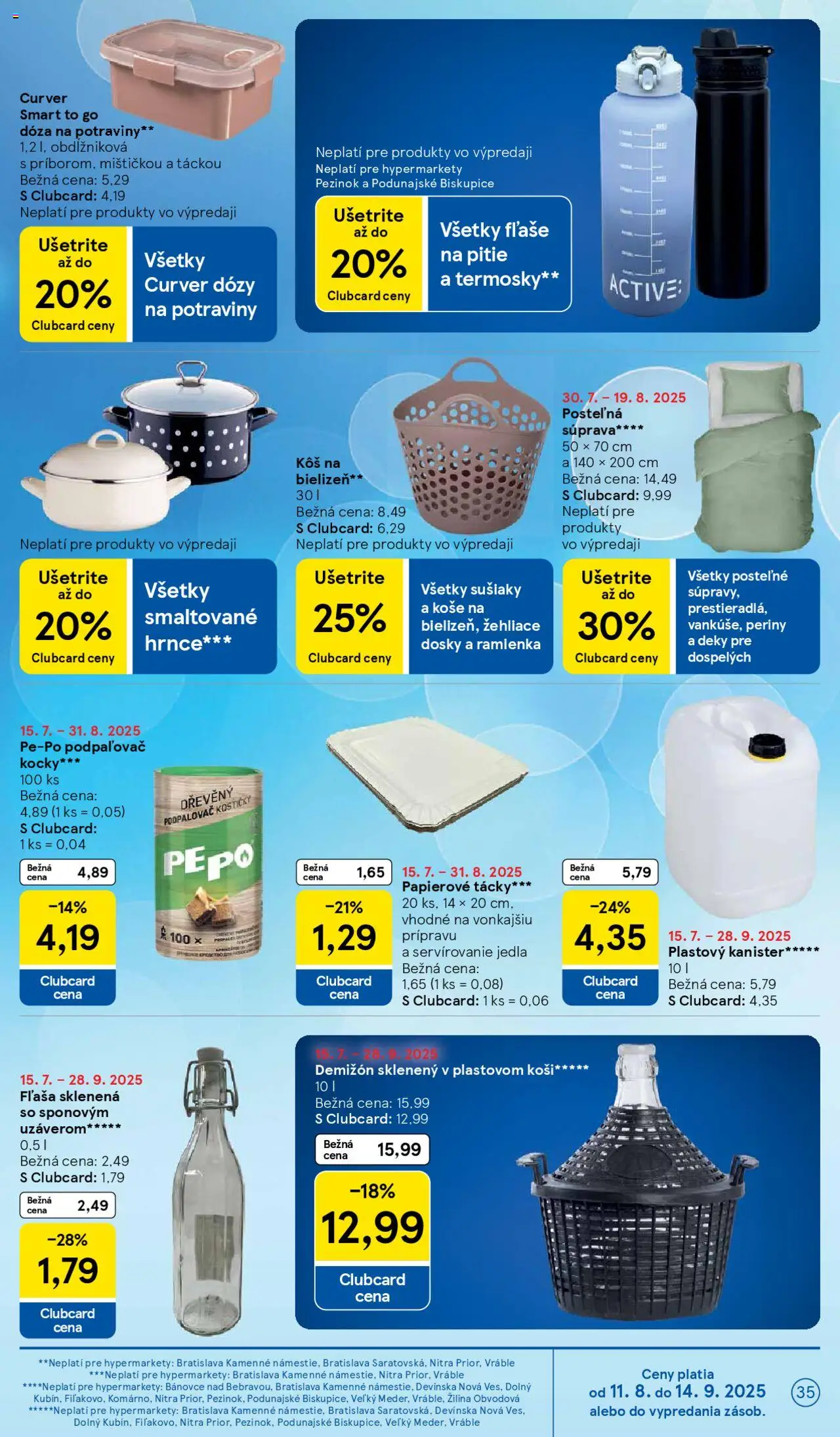 Tesco Hypermarket - leták │ platný od 13.08.2025 | Strana: 35 | Produkty: Kôš, Deky