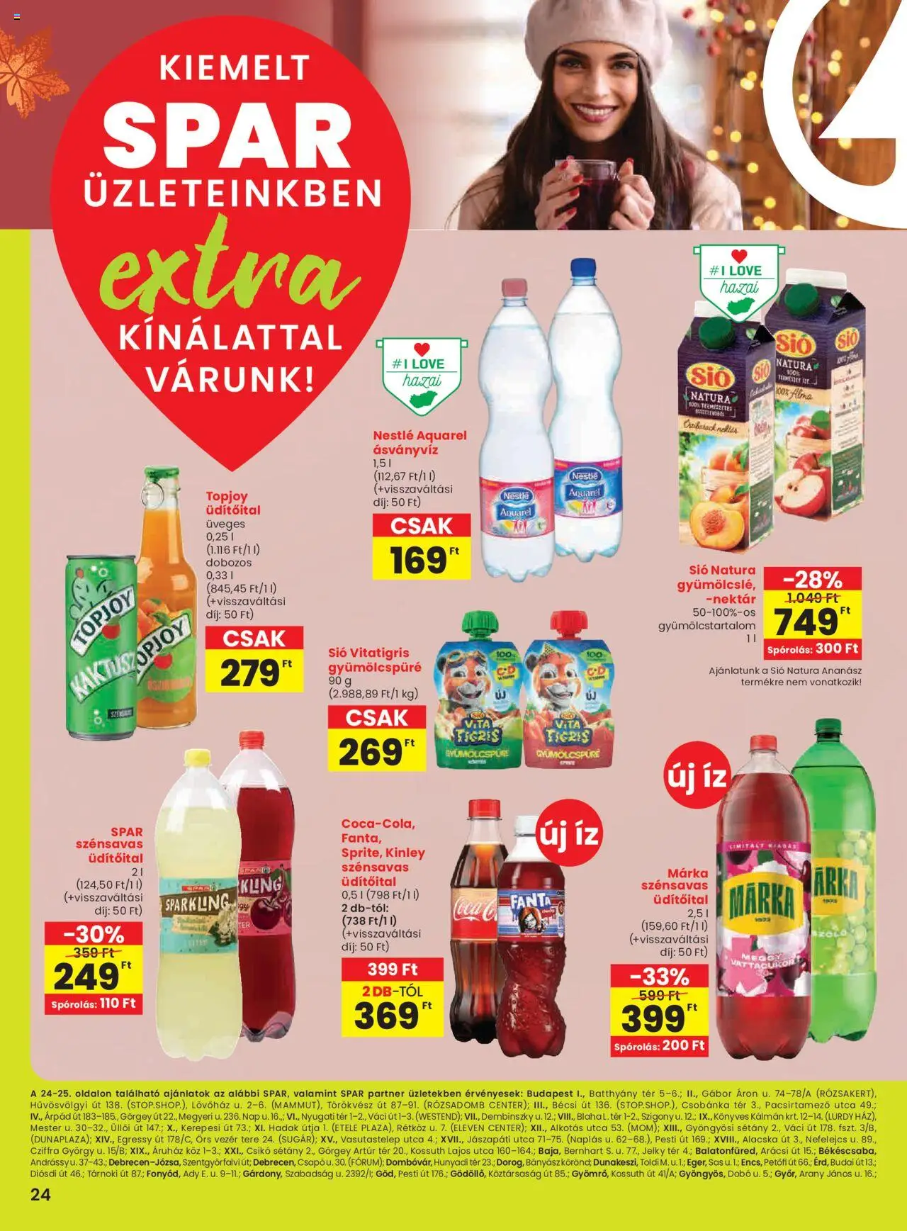 Spar akciós ujság - amely érvényes a következő dátumtól: 24.10.2025 | Oldal: 5 | Termékek: Gyümölcslé, Fanta, Ásványvíz, Ananász