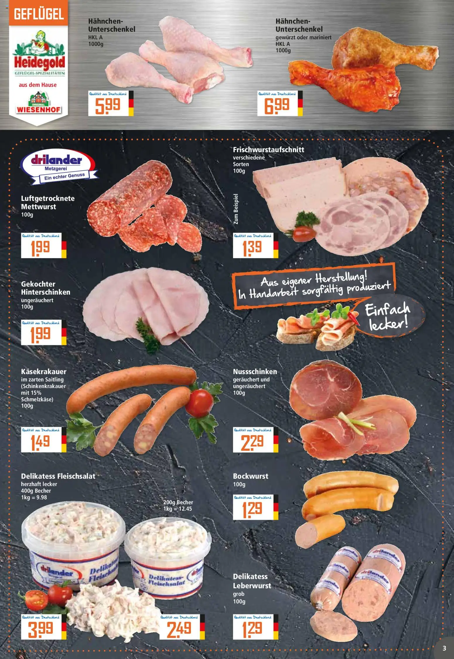 Klaas & Kock Prospekt 	 – gültig ab 20.04.2026 | Seite: 3 | Produkte: Bockwurst, Hahnchen