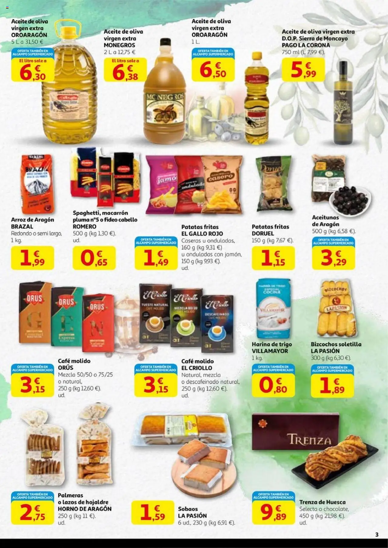 Alcampo - Aragón, productos con alma │ válido desde el 06.10.2025 | Página: 3 | Productos: Aceite, Arroz, Aceite de oliva virgen extra, Cocina