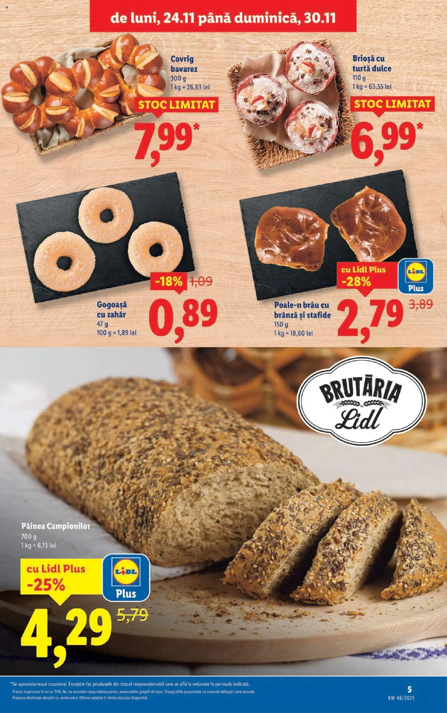 Noul catalog Lidl – valabil de la 24.11.2025 | Pagină: 5 | Produse: Divan, Stafide, Turtă dulce, Zahăr
