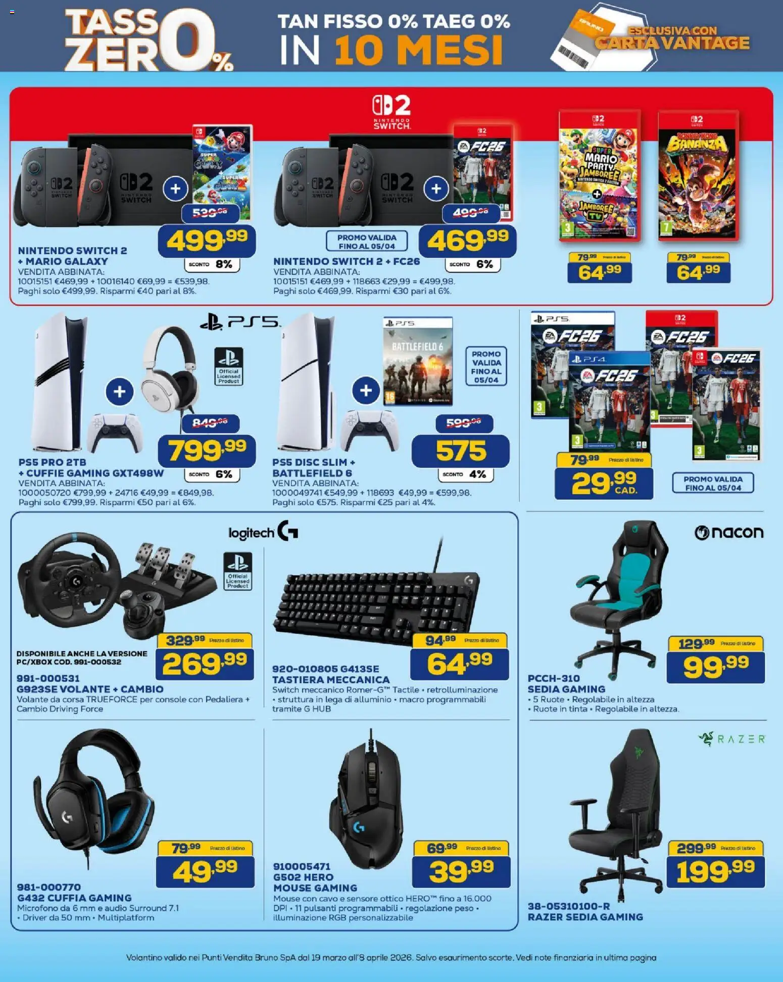 Volantino BRUNO del 19.03.2026 | Pagina: 15 | Prodotti: Mouse, Audio, Cavo, Sedia