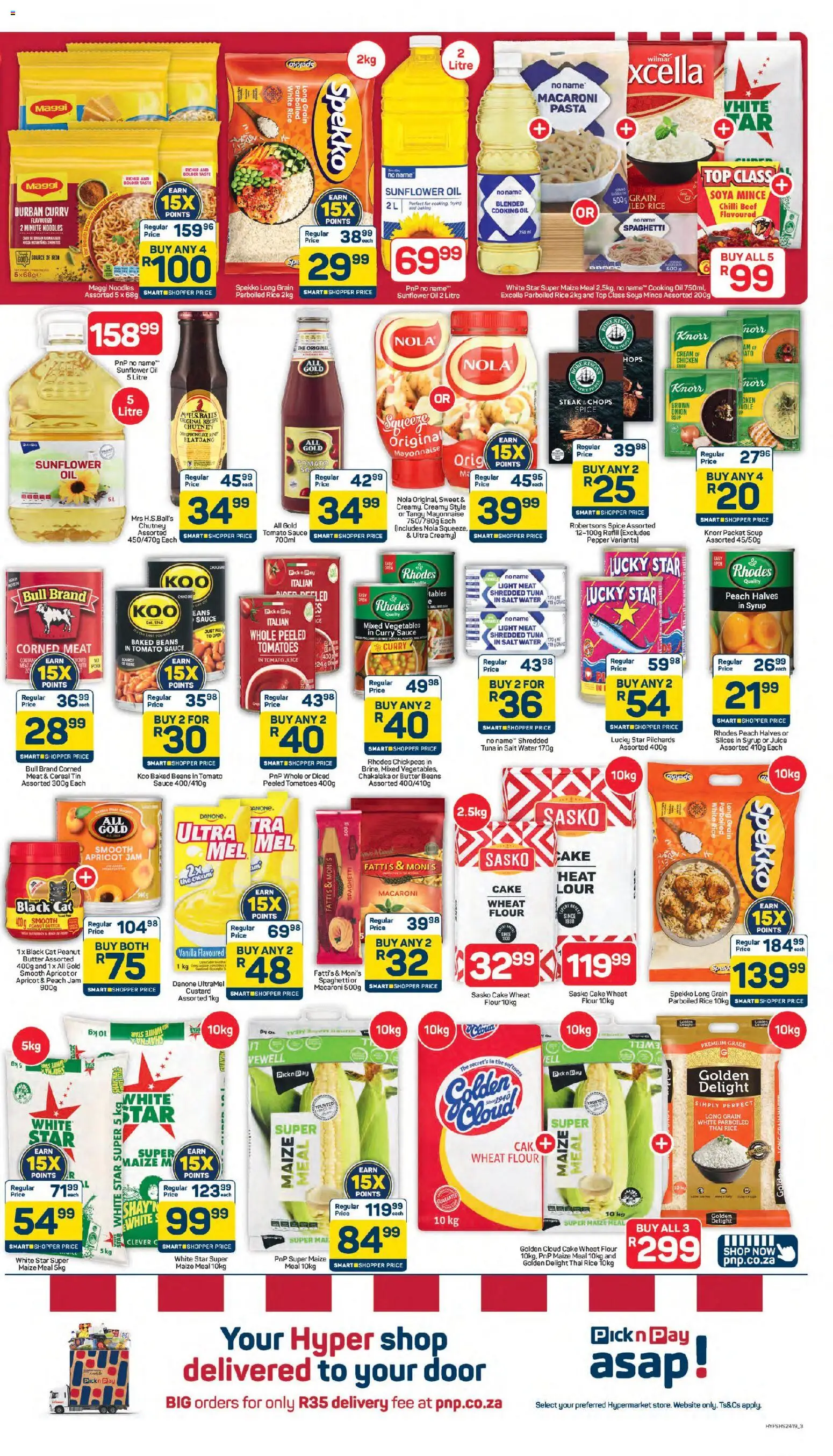 New Pick n Pay catalogue – valid from 24.04.2026 | Page: 3 | Products: Jam, Steak, Rice, Beef