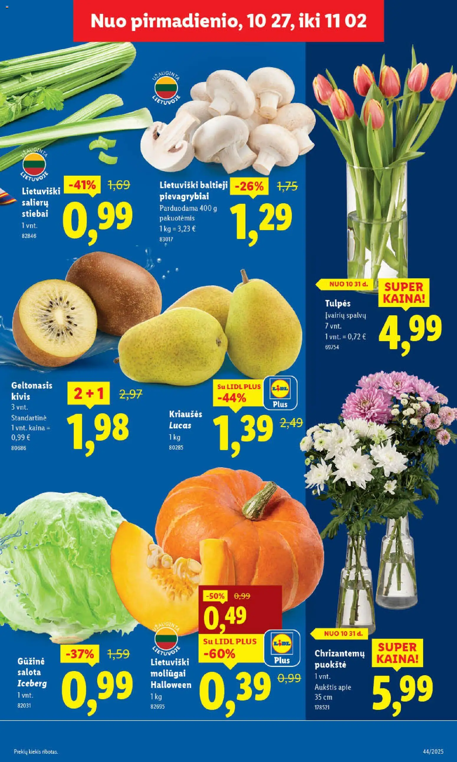 LIDL akcijos nuo 27.10.2025 | Puslapis: 5 | Prekių: Salota, Pievagrybiai