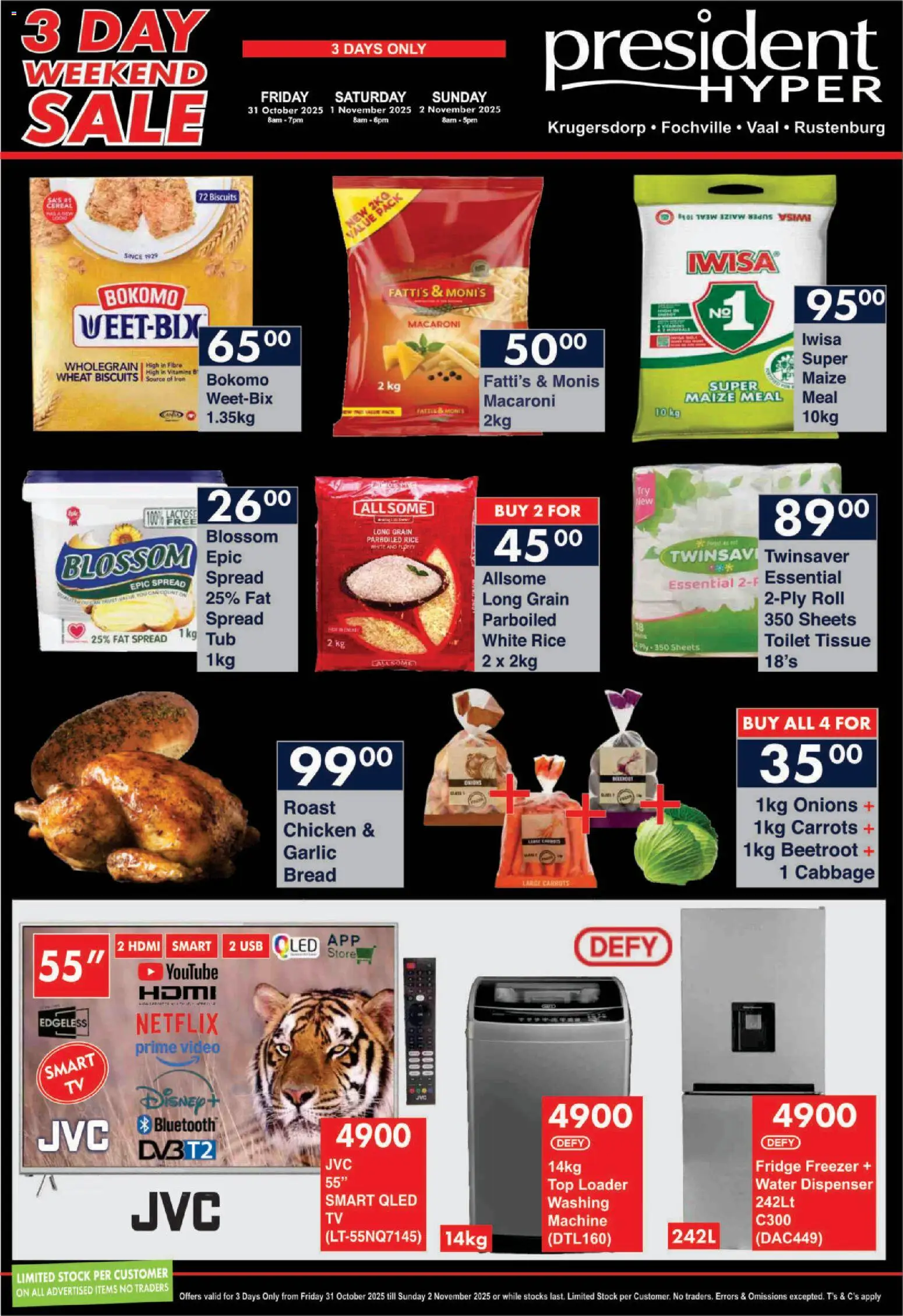 New President Hyper catalogue – valid from 31.10.2025 | Page: 2 | Products: Chicken, Stock, Onions, Garlic