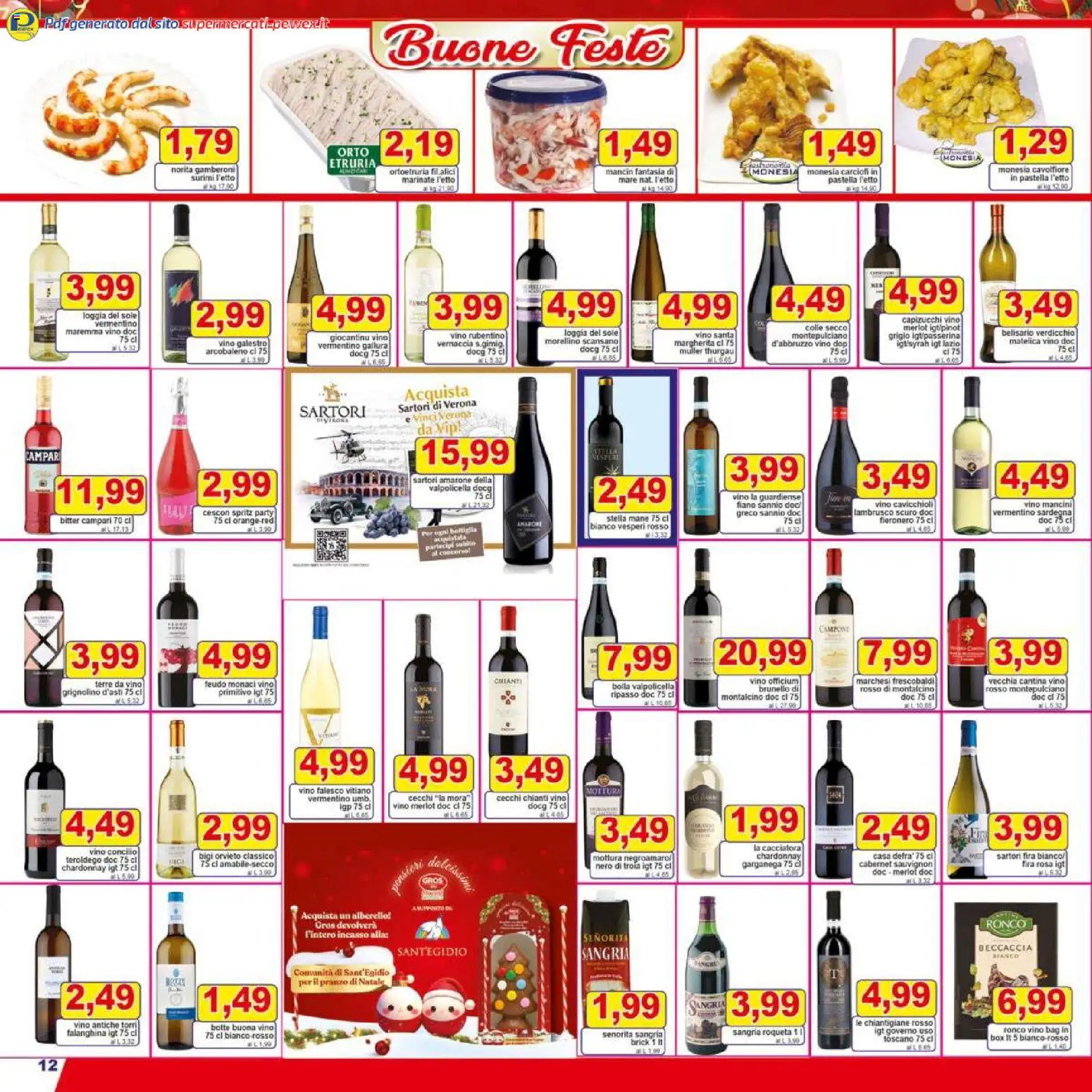 Volantino Pewex del 27.12.2025 | Pagina: 12 | Prodotti: Surimi, Carciofi, Cavolfiore, Gamberoni