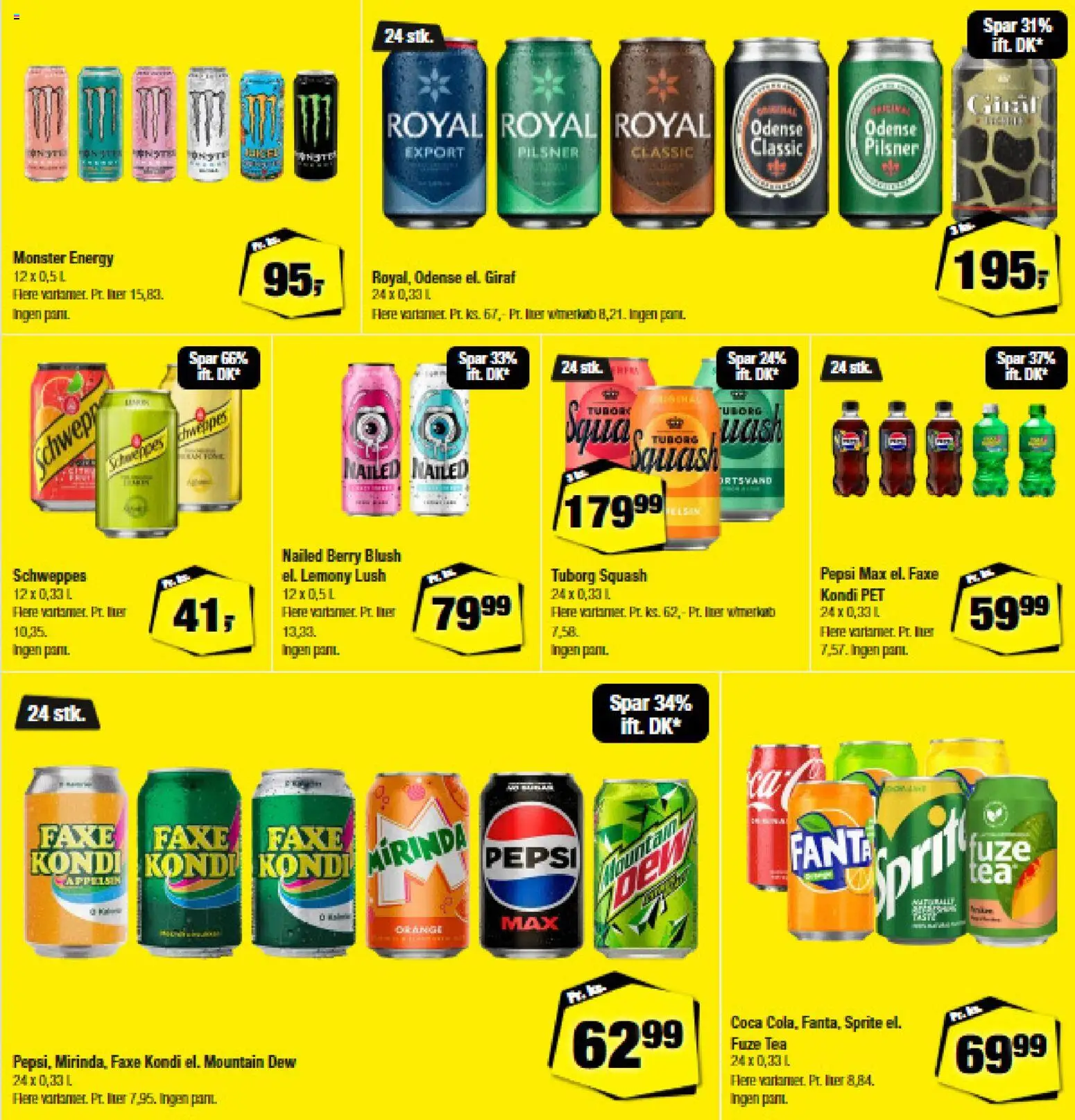 Calle tilbudsavis – gyldig fra 18.02.2026 | Side: 9 | Produkter: Faxe Kondi, Pepsi, Pepsi Max, Tuborg Squash