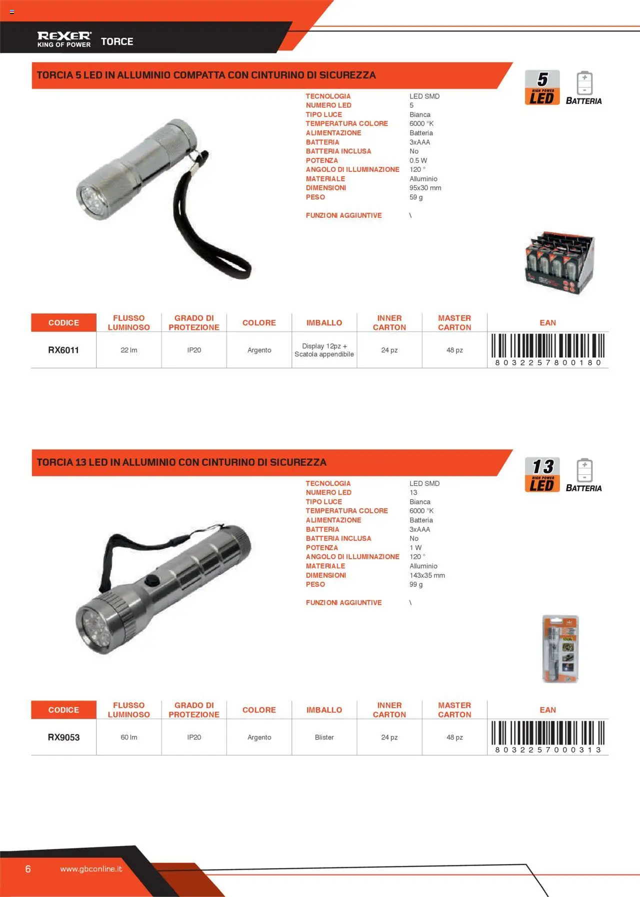 Volantino GBC del 31.05.2025 | Pagina: 6 | Prodotti: Torcia, Alluminio, Scatola, Batteria
