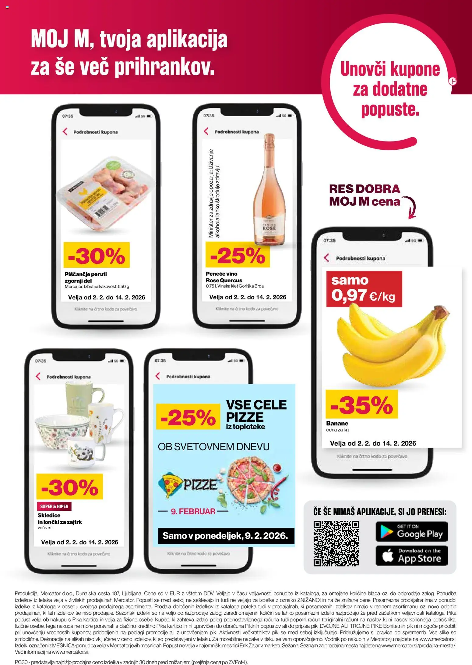 Novi Mercator katalog ponudbe – veljaven od 05.02.2026 | Stran: 12 | Izdelki: Vino, Banane