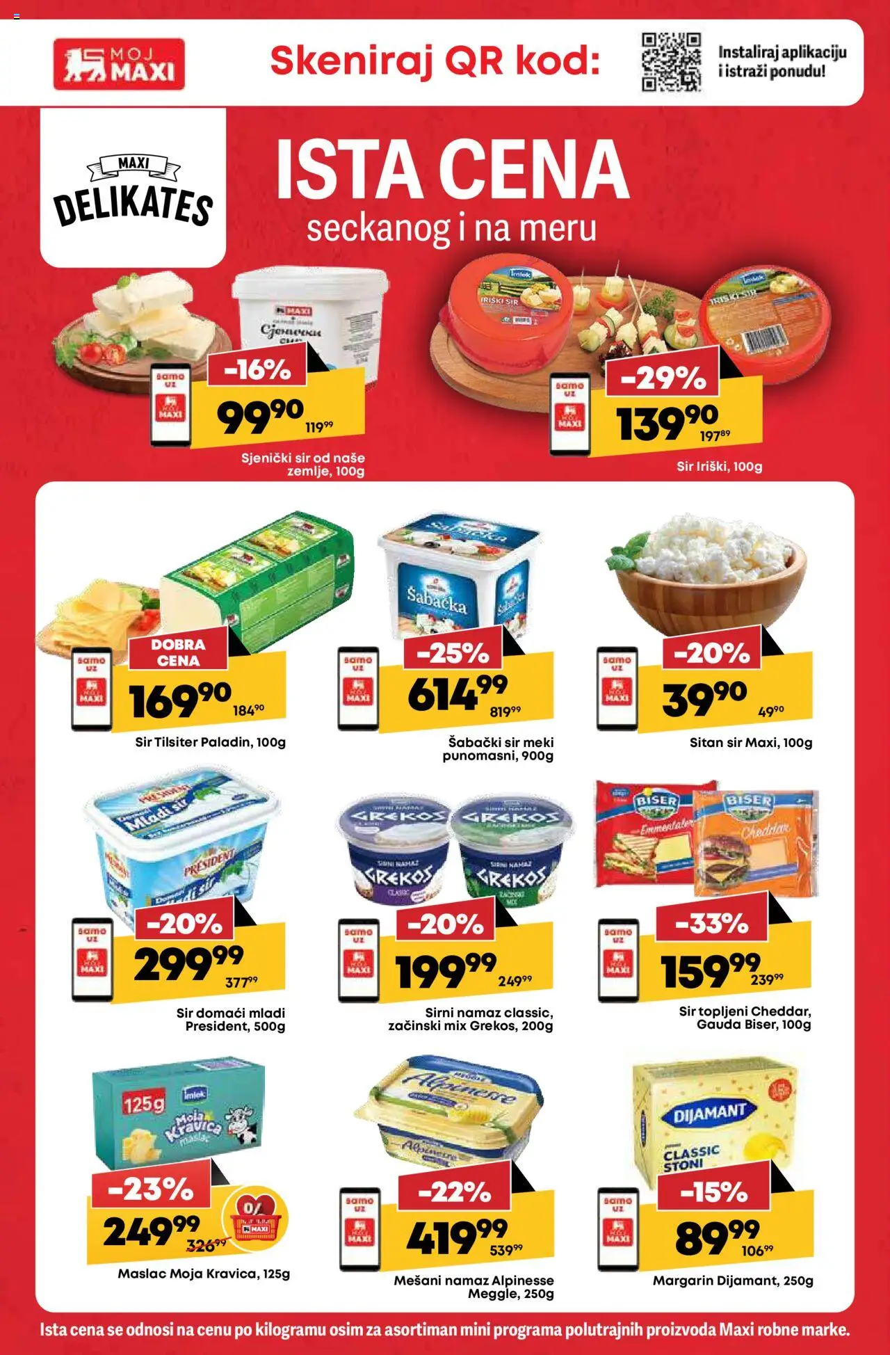 Maxi katalog - važi od 07.08.2025 | Strana: 17 | Proizvode: Maslac, Sitan sir, Sjenički sir, Margarin
