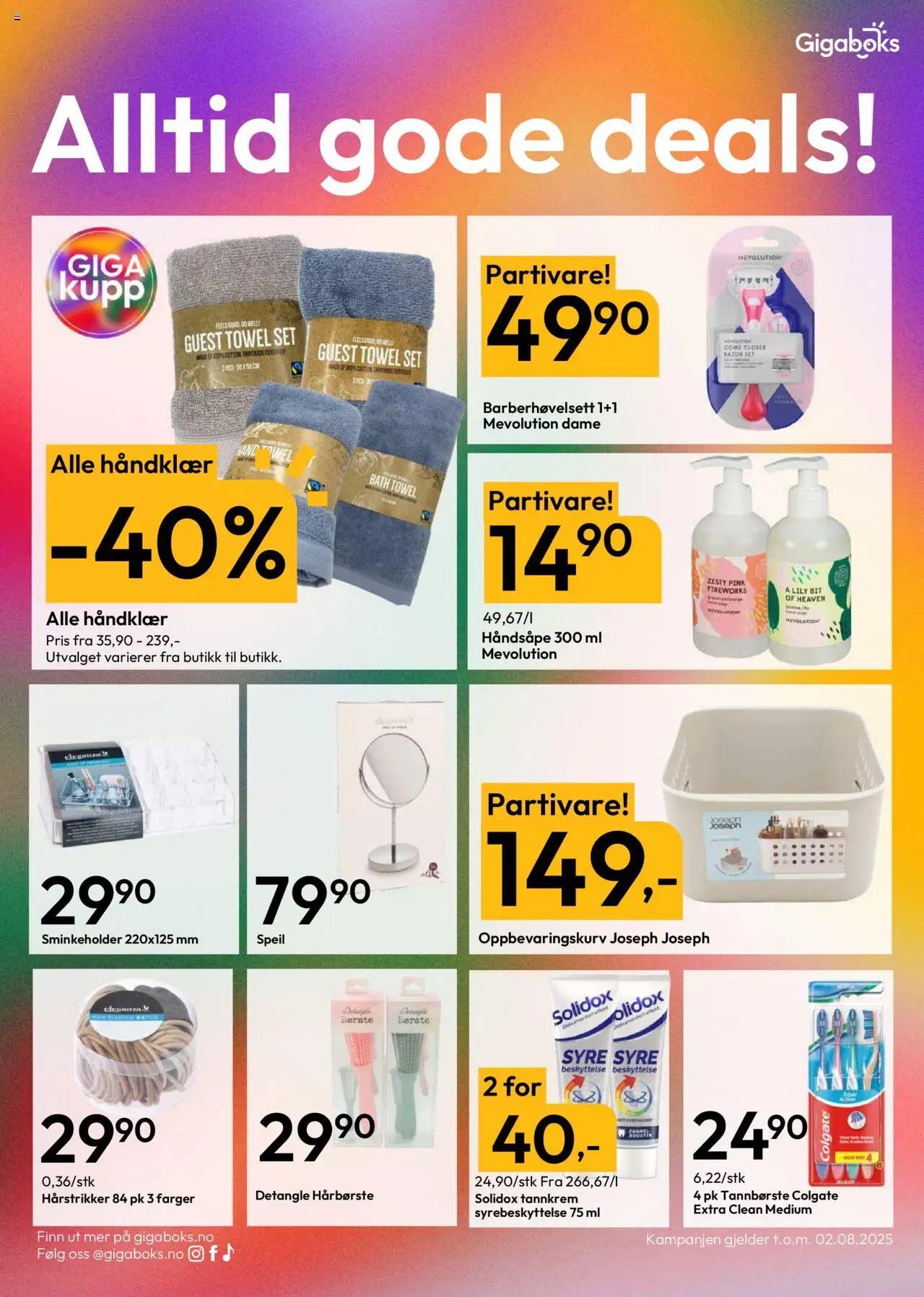  | Side: 7 | Produkter: Tannkrem, Tannbørste, Håndklær, Speil